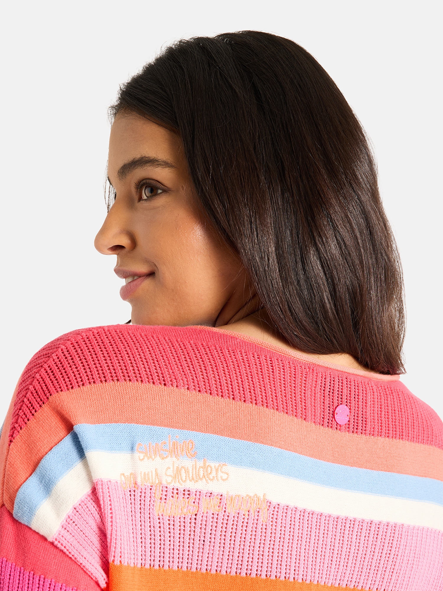 Lieblingsstück Kurzarmpullover »DelphineL« mit Rundhals, Streifendesign