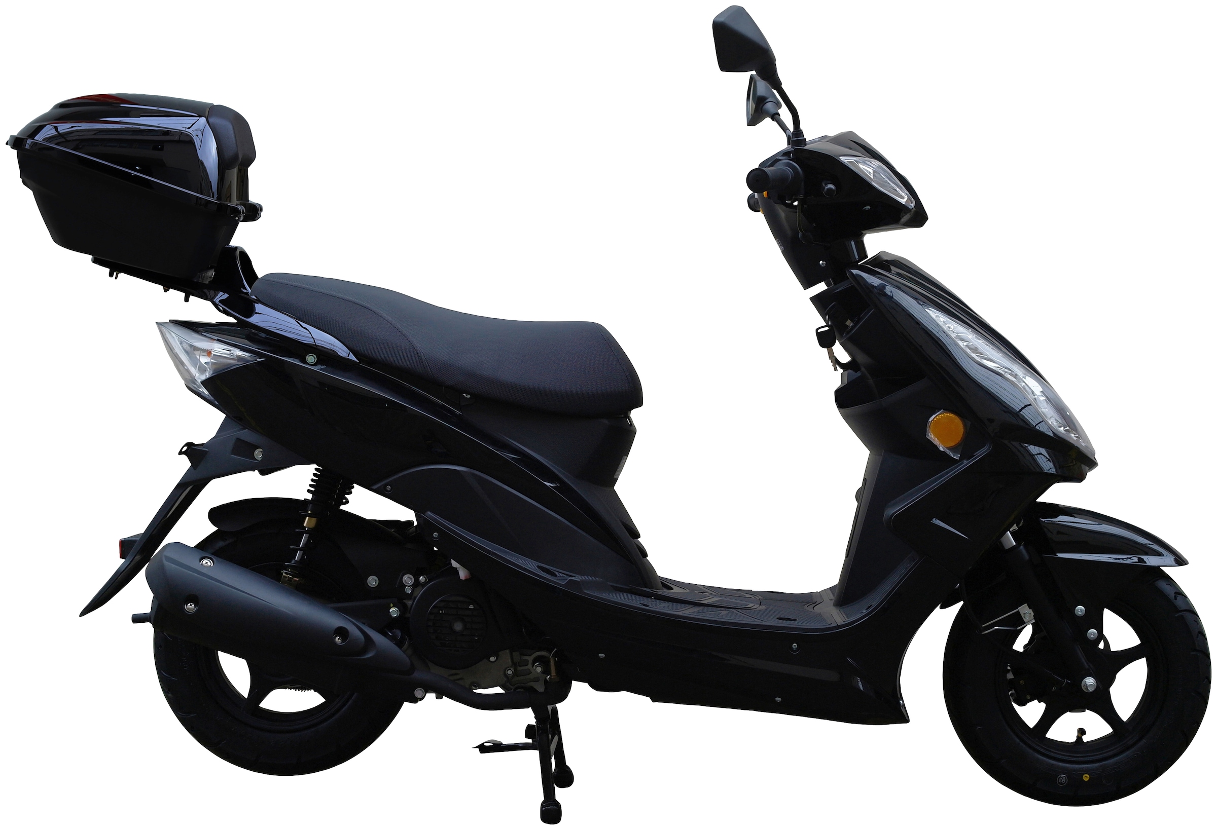 GT UNION Motorroller »GT3 25«, 49,6 cm³, 25 km/h, Euro 5, 2,7 PS, (Set, mit Topcase), Luftgekühlter Motor