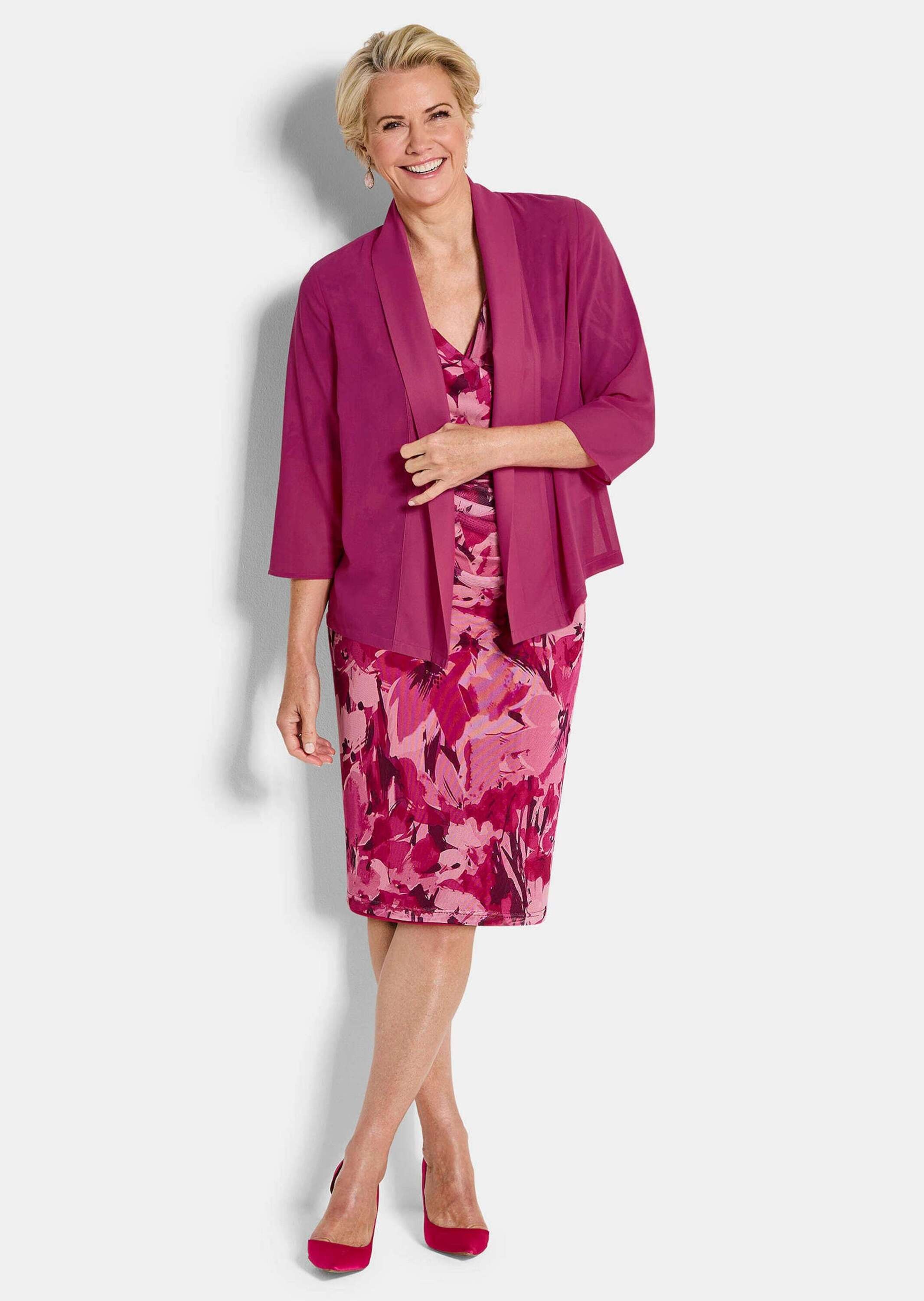 GOLDNER Jackenblazer "Blaue leichte Jacke mit Schalkragen, Halbarm" Perfekt günstig online kaufen