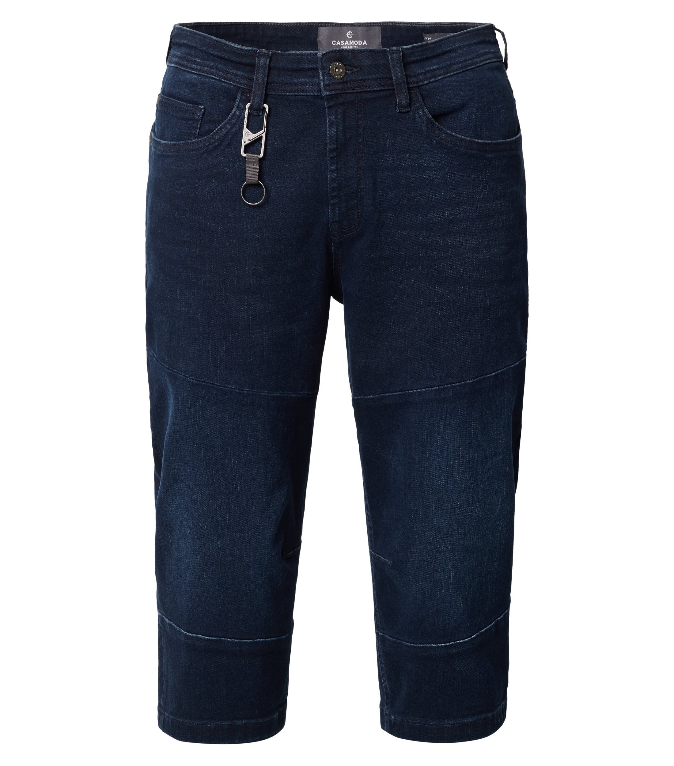 CASAMODA Herren 3/4-Hose "CASAMODA 3/4 - Jeans STEVE uni", blau, Gr. 34, 93% Baumwolle, 5% Polyester, 2% Elasthan, Hosen