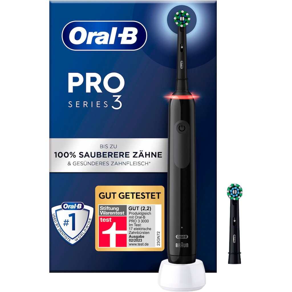 Oral-B Elektrische Zahnbürste »Pro 3 3000«, 2 St. Aufsteckbürsten