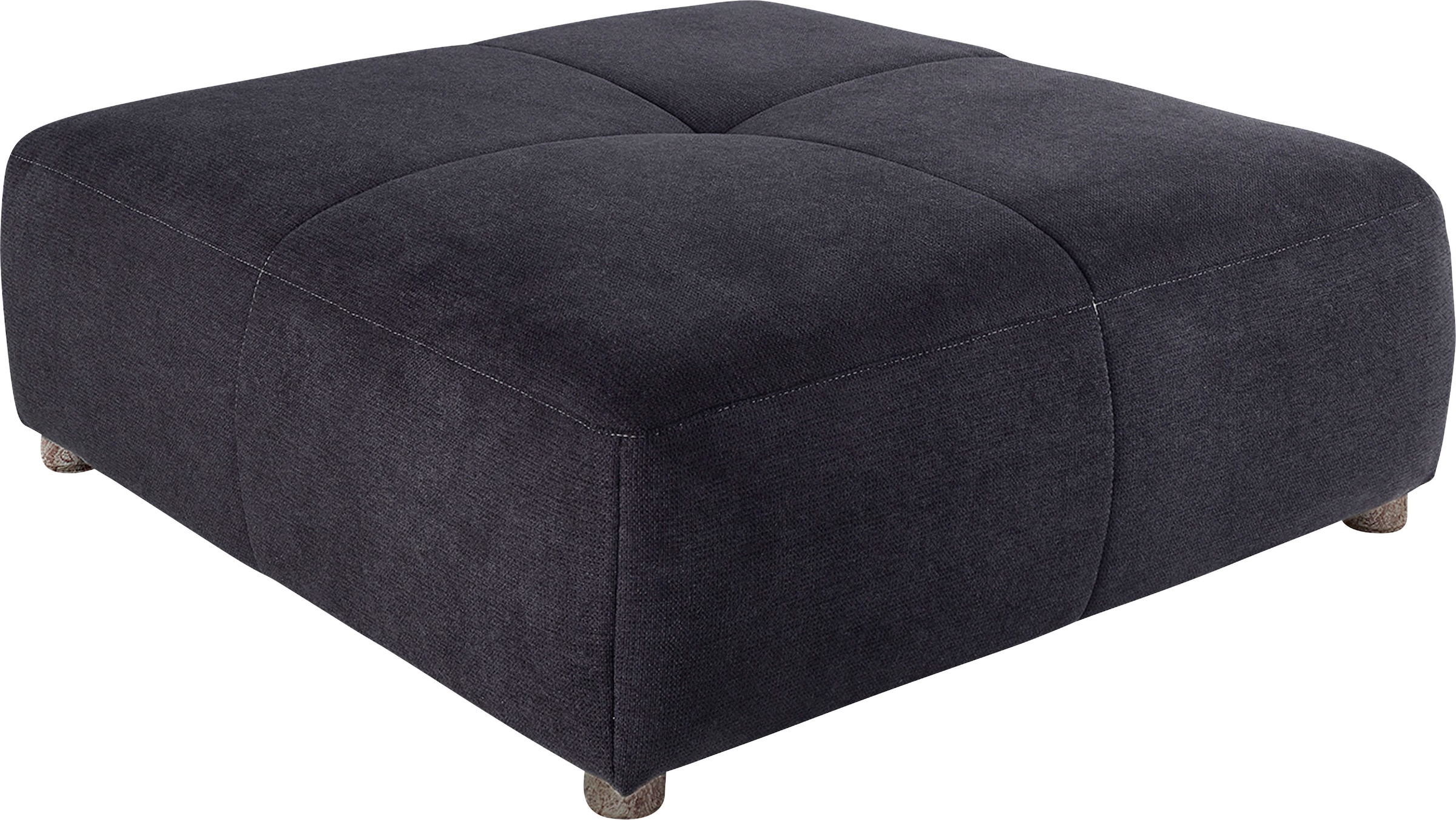 Hocker JOCKENHÖFER GRUPPE "Gulliver, B: 130 cm", blau (dunkelblau), B:130cm H:42cm T:130cm, Microflausch (92% Polyester, 8% Nylon), Hocker, Hocker, mit Federkernpolsterung für kuscheligen, angenehmen Sitzkomfort