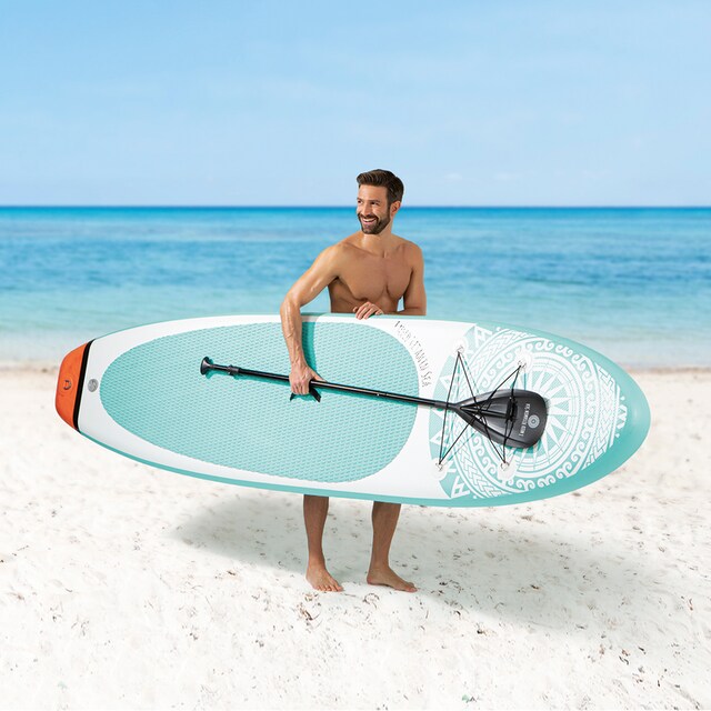 EASYmaxx Inflatable SUP-Board »MAXXMEE Stand-Up Paddle-Board 2020  weiß/blau«, (Spar-Set, 7 tlg., mit Paddel, Pumpe und Transportrucksack) auf  Rechnung | BAUR