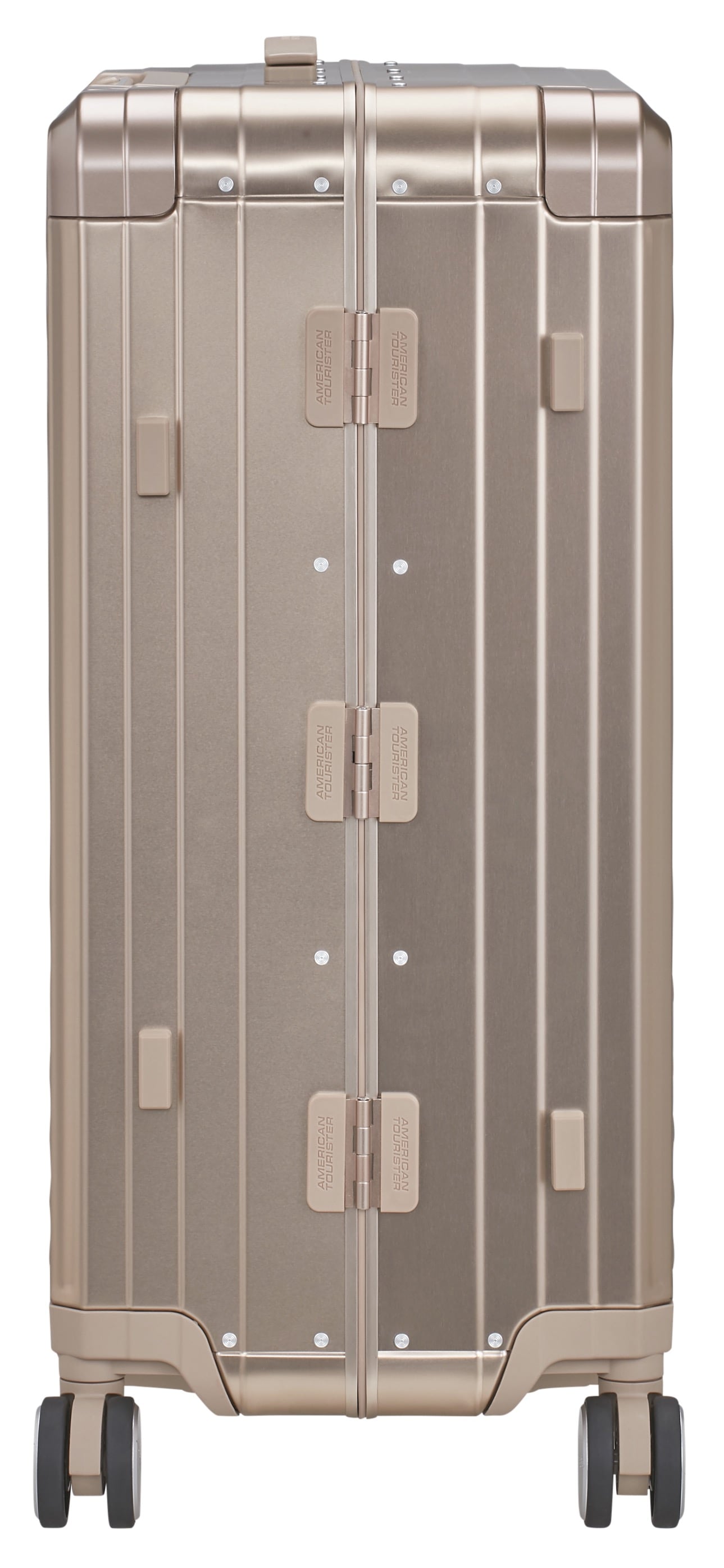 American Tourister® Hartschalen-Trolley »SOUNDBOX ALU, verschiedene Größen und Farben«, 4 Rollen, Hartschalen-Koffer zwei TSA-Schlösser Aluminium-Koffer