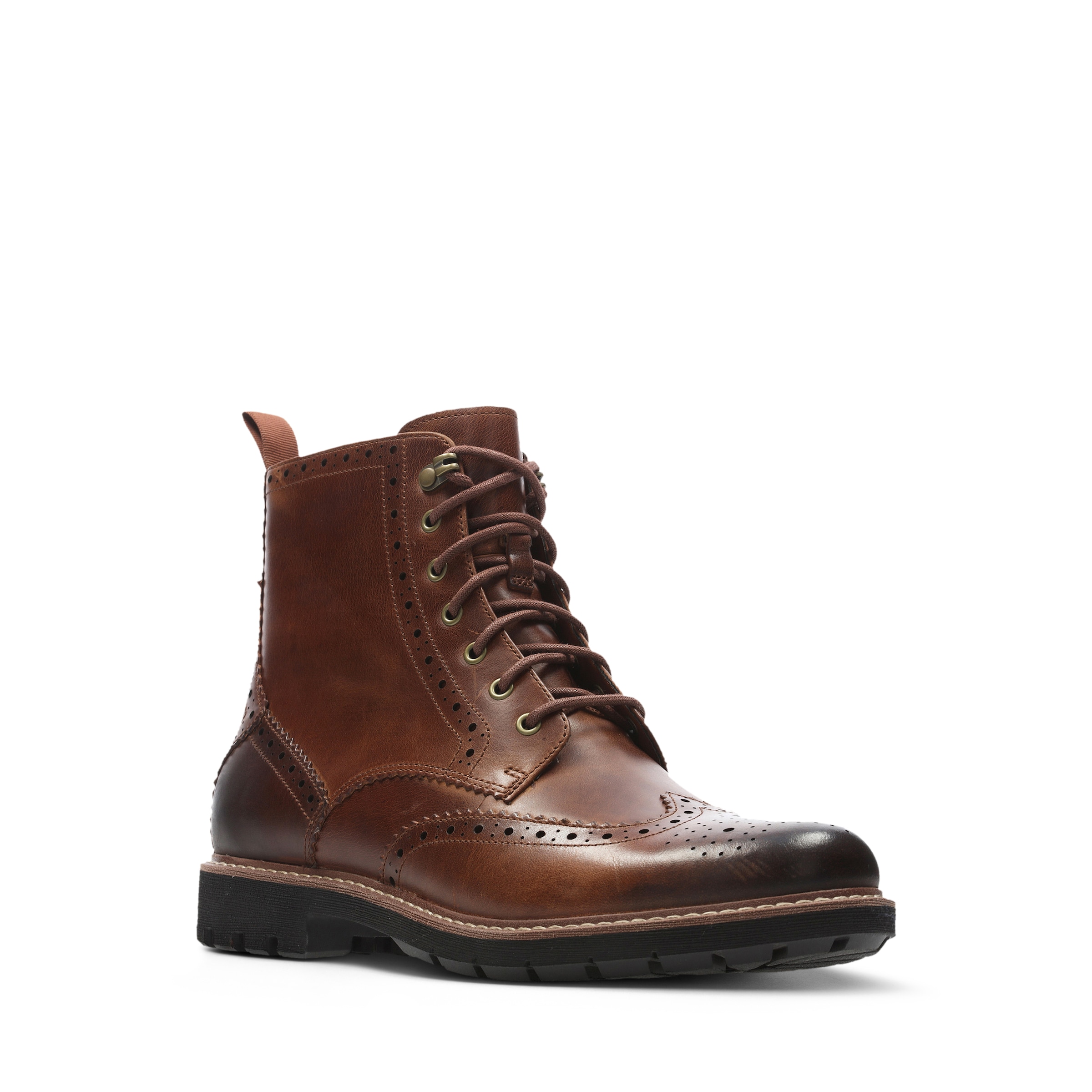 Clarks Schnürstiefel »Batcombe Lord«, Budapester, Brogue, Business Stiefel mit Lyralochung