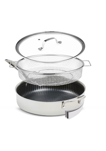 Bratpfanne »Titan Pan«, Edelstahl, (Set, 4 tlg.)