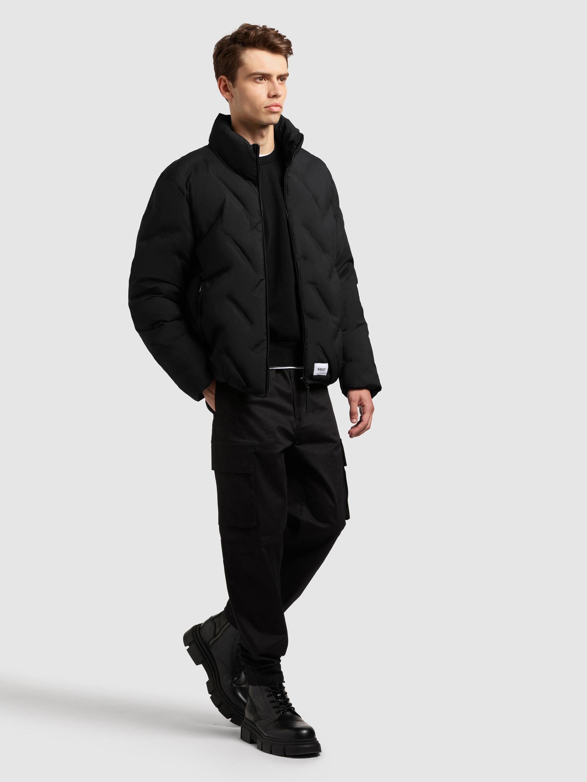 khujo Steppjacke »Clover« ohne Kapuze Herren Winterjacke mit auffälliger Steppung