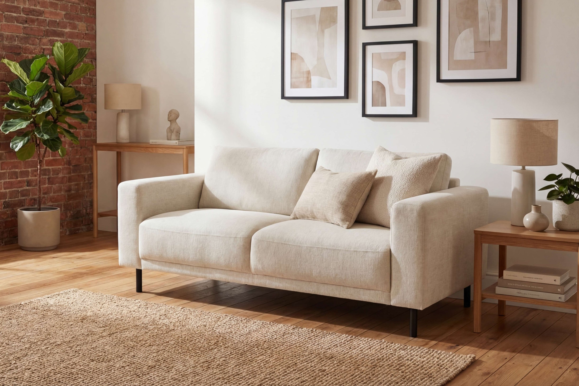 OTTO home 2,5-Sitzer "Sveeva, Kompaktsofa, B.183 cm, schwarze Metallfüße" langlebiger Webstoff, mit Wellenunterfederung, viele Farben