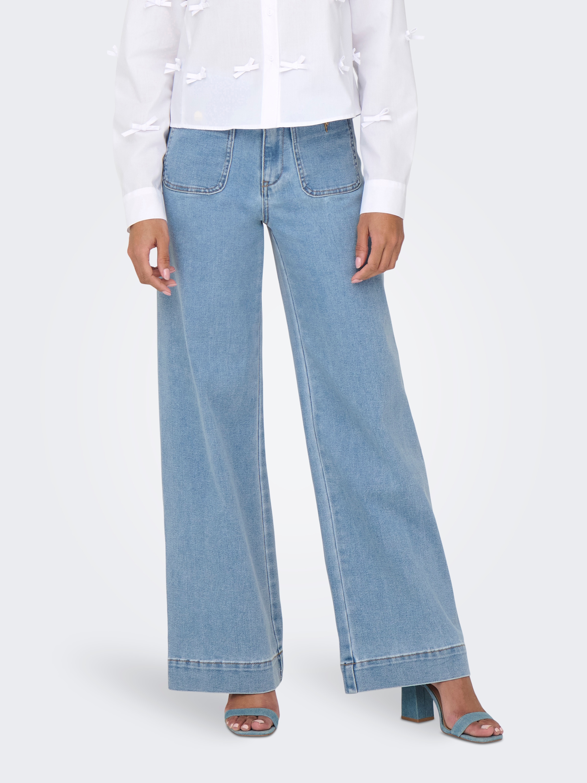 ONLY High-waist-Jeans "ONLMADELINE HW WD POCKET DNM GUA221 NOOS" günstig online kaufen