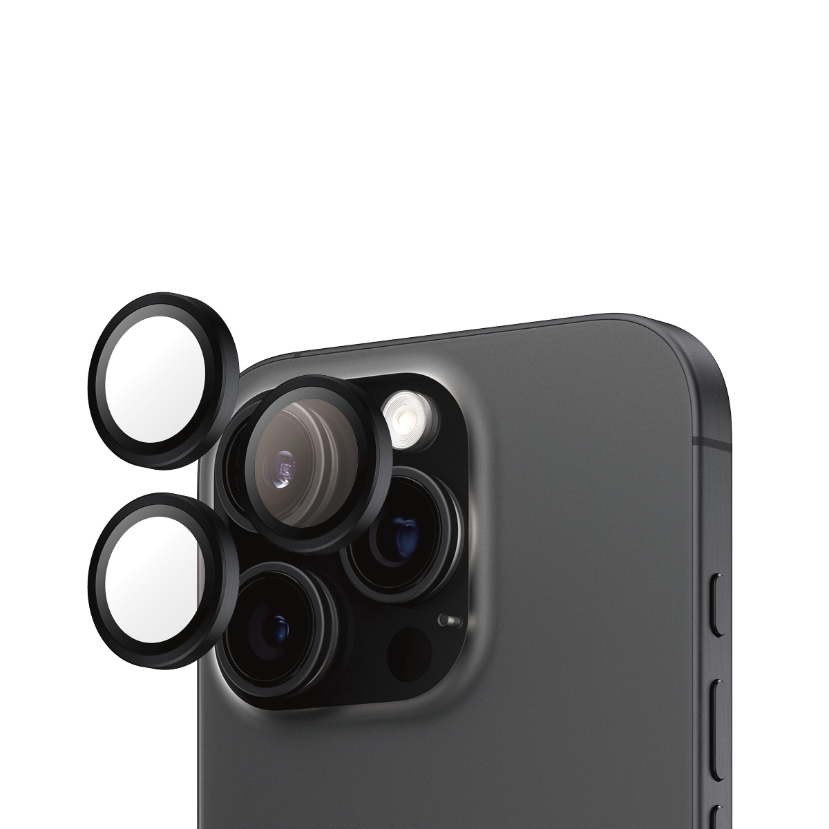 PanzerGlass Kameraschutzglas »Hoops Camera Lens Protection«, für Apple iPhone 16 Pro-Apple iPhone 16 Pro Max, (3 St.), Lens Cover, Schutzfolie, Schutzglas, kratz- & stoßfest
