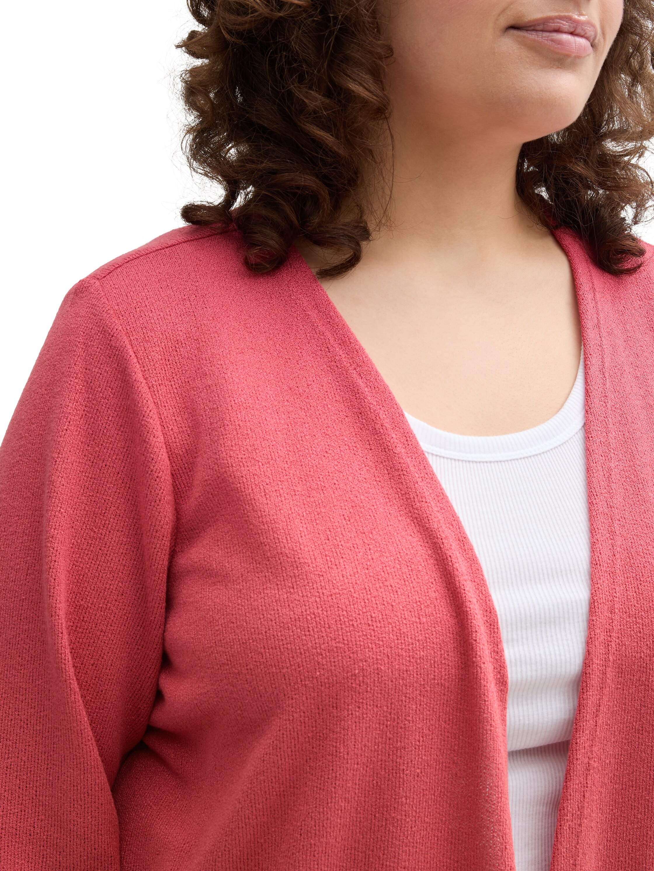 TOM TAILOR PLUS Langarmshirt, vorne offen