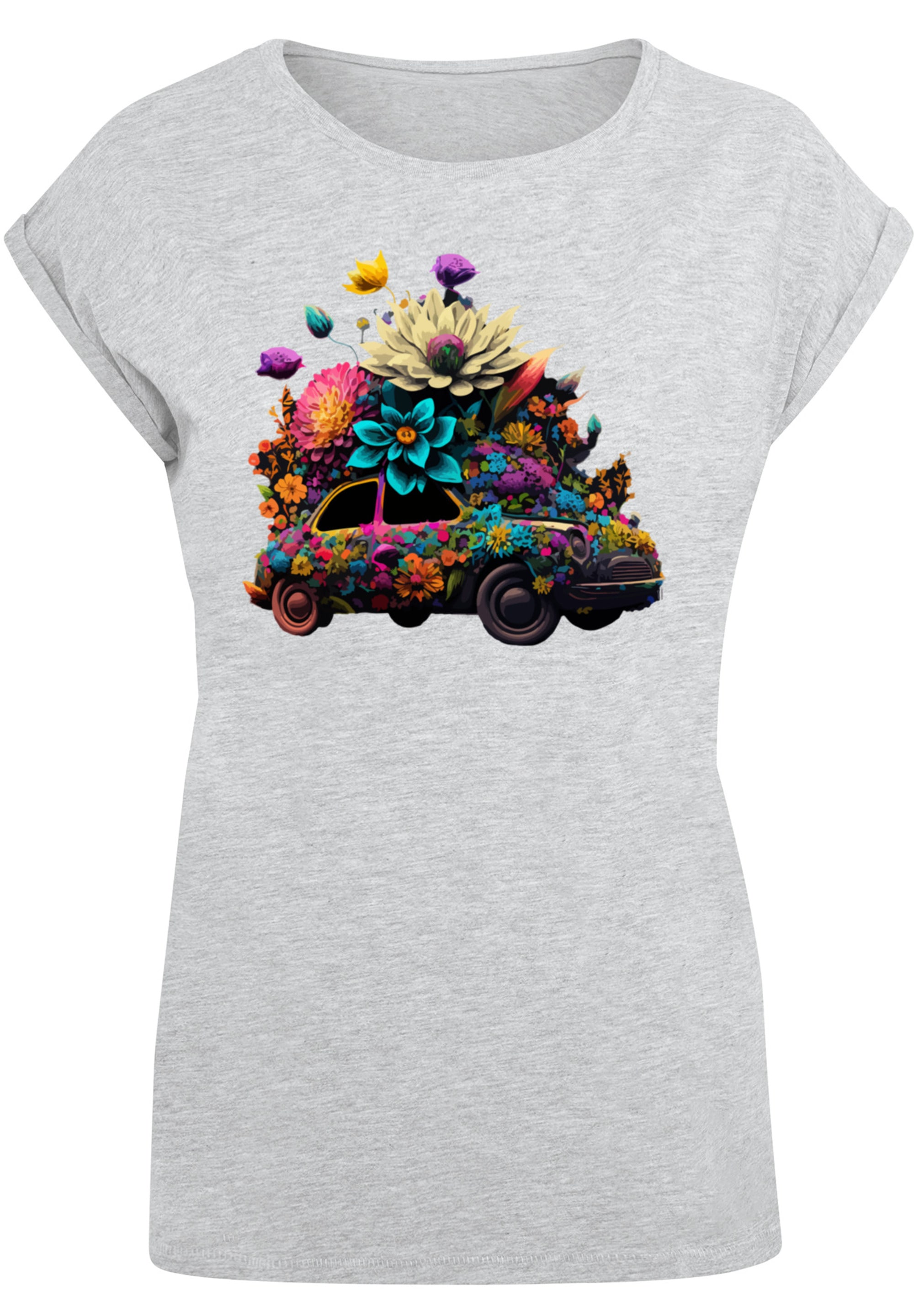 F4NT4STIC T-Shirt »Blumen Auto Tee«, Print