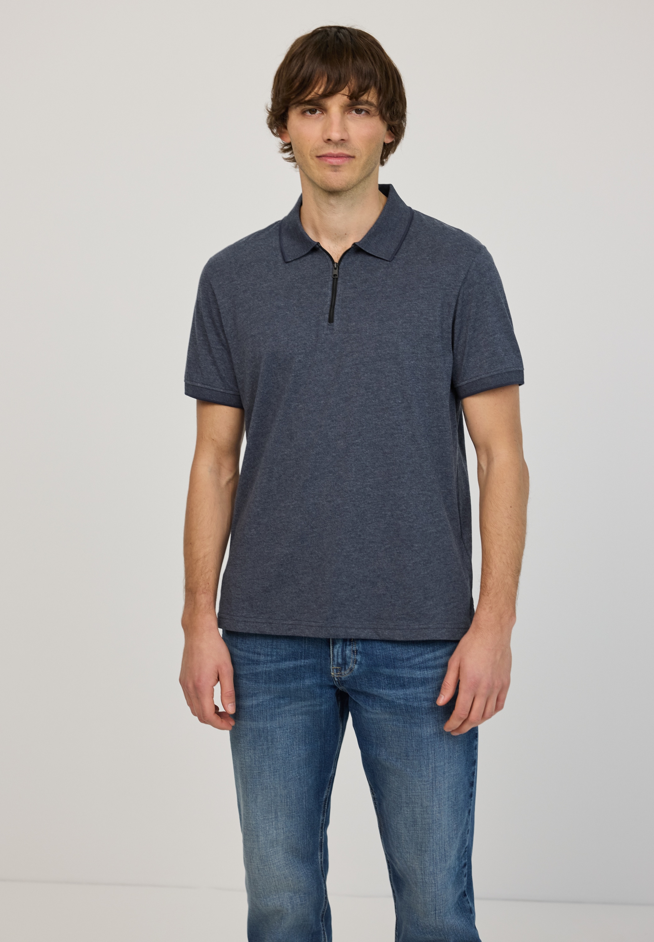 STREET ONE MEN Poloshirt im soften Baumwoll-Mix