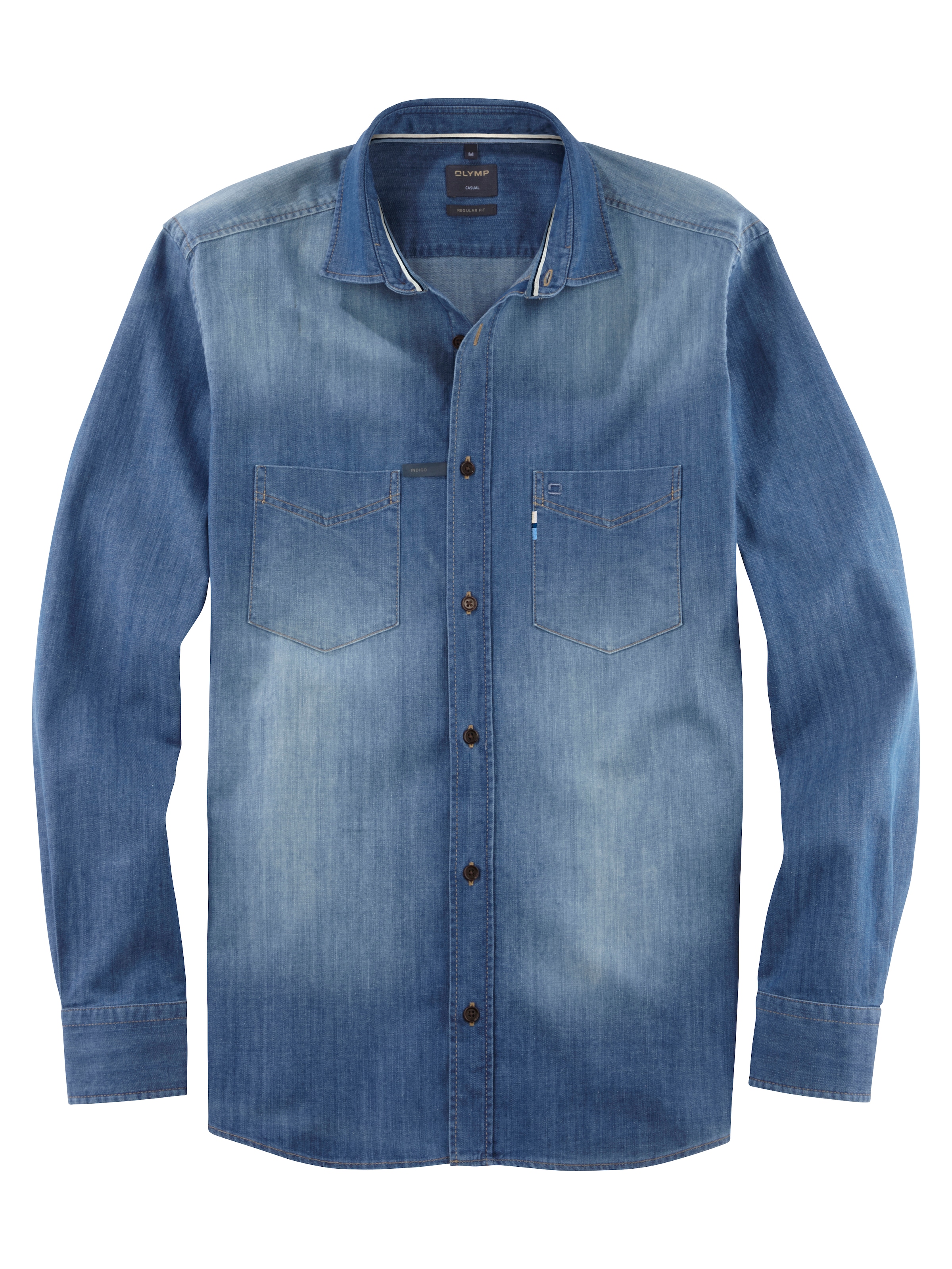 OLYMP Jeanshemd "Casual Kentkragen", Modern Fit, Kentkragen günstig online kaufen