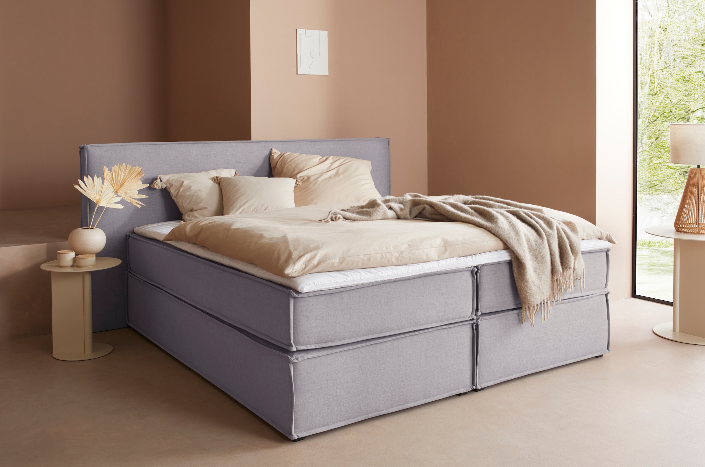 LeGer Home by Lena Gercke Boxspringbett "Yuma" incl. Topper, in 4 Breiten, 3 Matratzenarten und je 2 Härtegraden