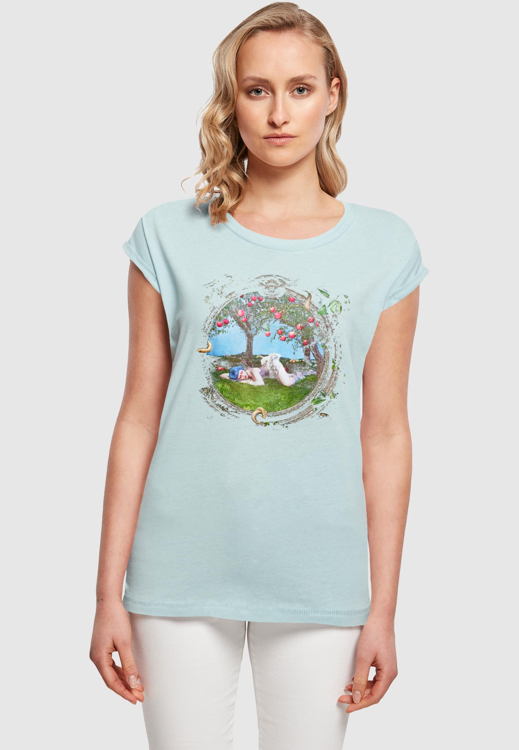 Merchcode T-Shirt »Merchcode Ladies Ashnikko - Apple Picture Extended Shoulder Tee«, (1 tlg.)