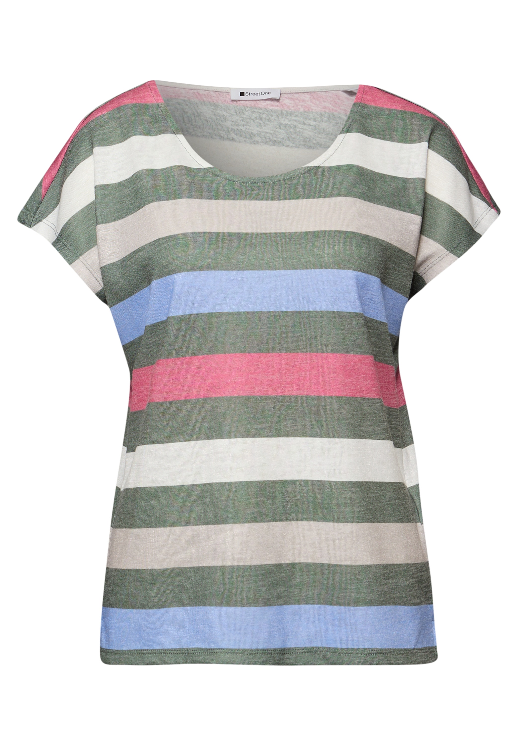 STREET ONE T-Shirt mit V-Ausschnitt