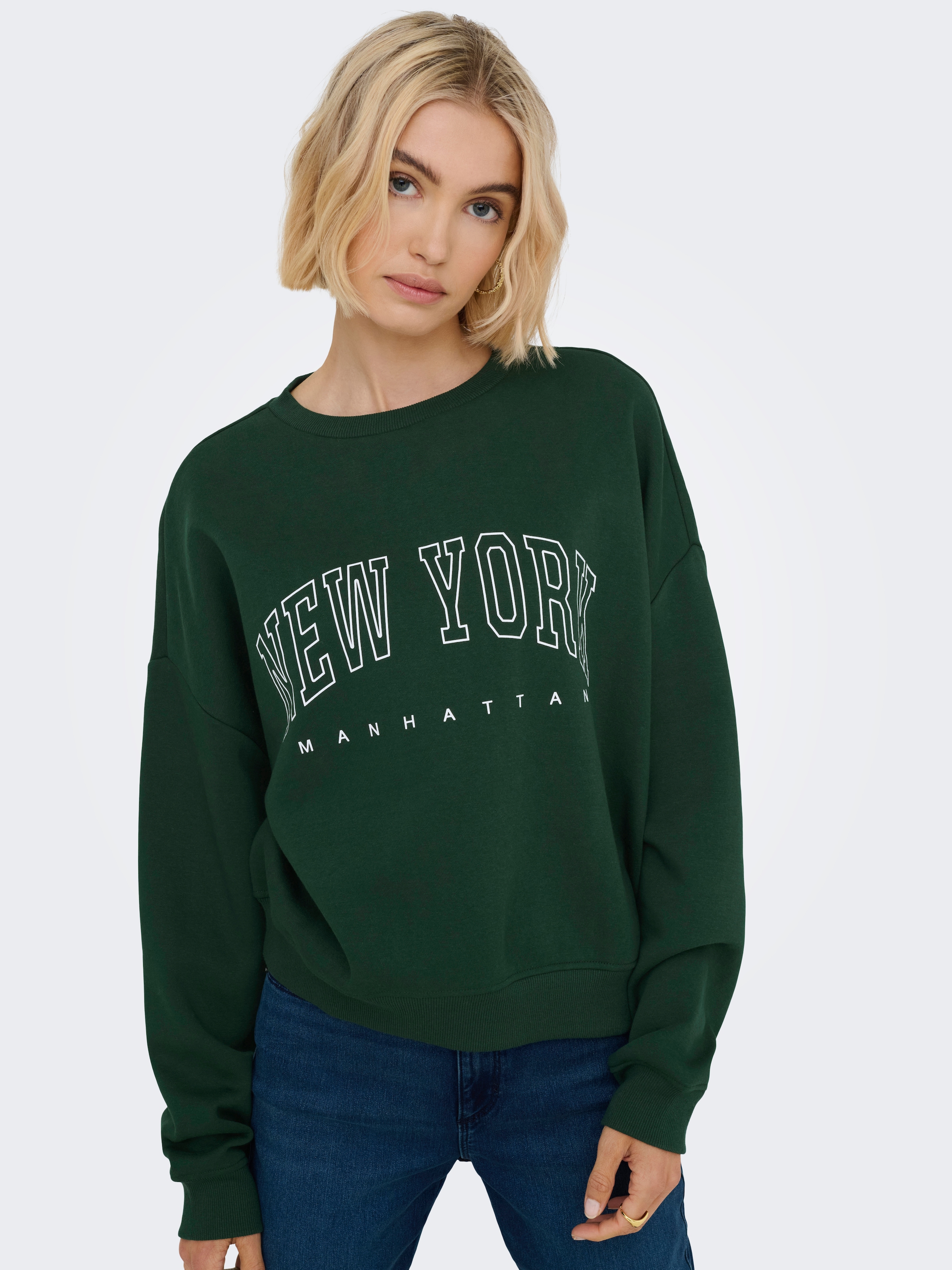 ONLY Sweatshirt "ONLSWEAT L/S CREW OVERSIZE STATE SWT" günstig online kaufen