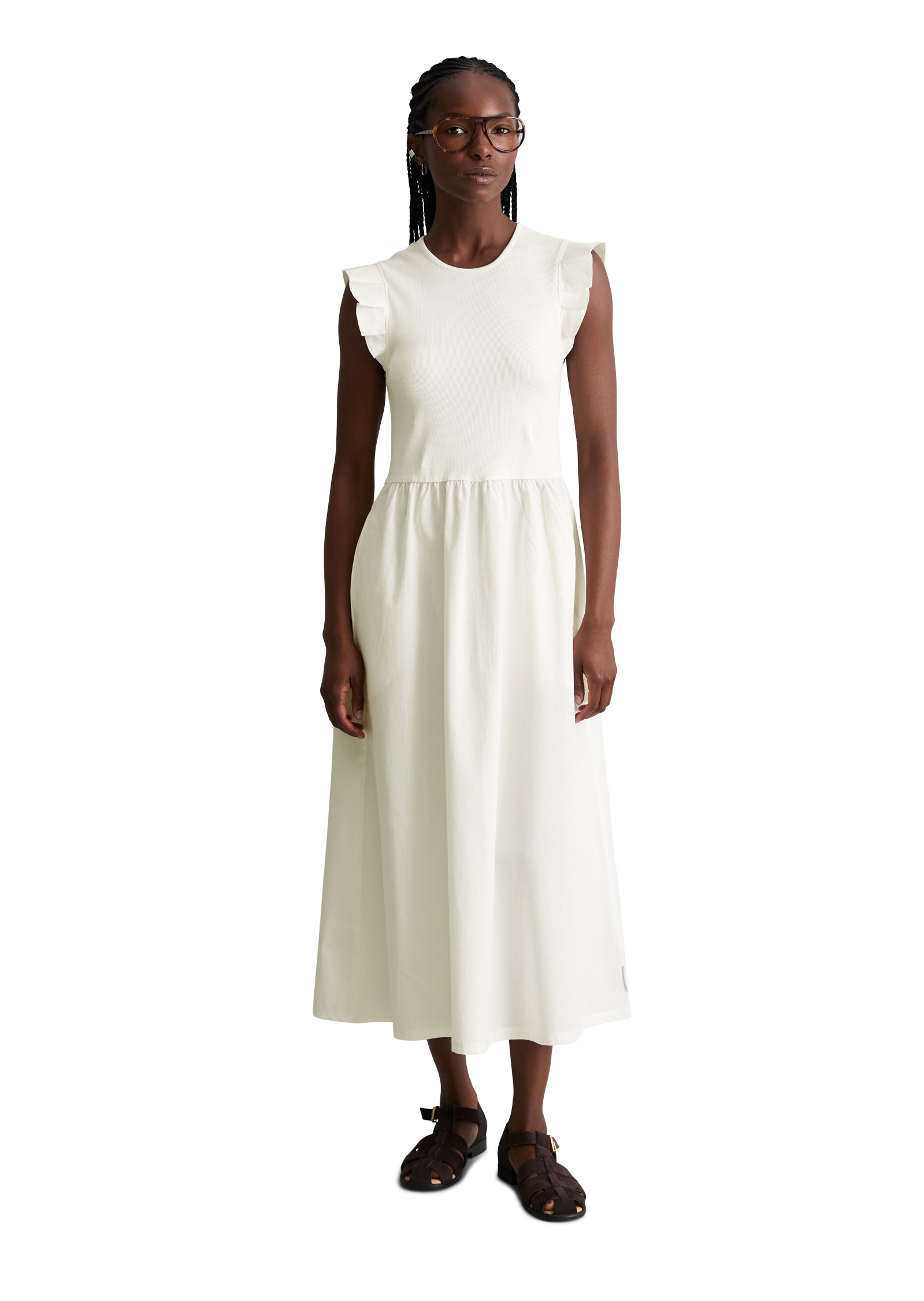 Marc O'Polo DENIM Jerseykleid »mit Baumwoll-Popelinerock«