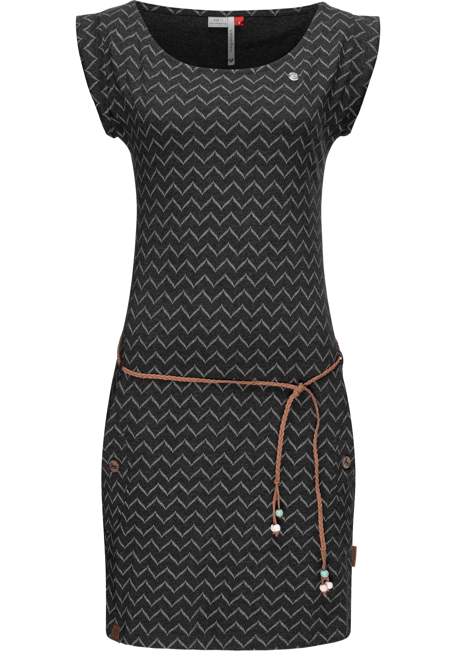 Ragwear Jerseykleid "Tag Zig Zag" Eingrifftaschen stylisches Shirtkleid mit günstig online kaufen