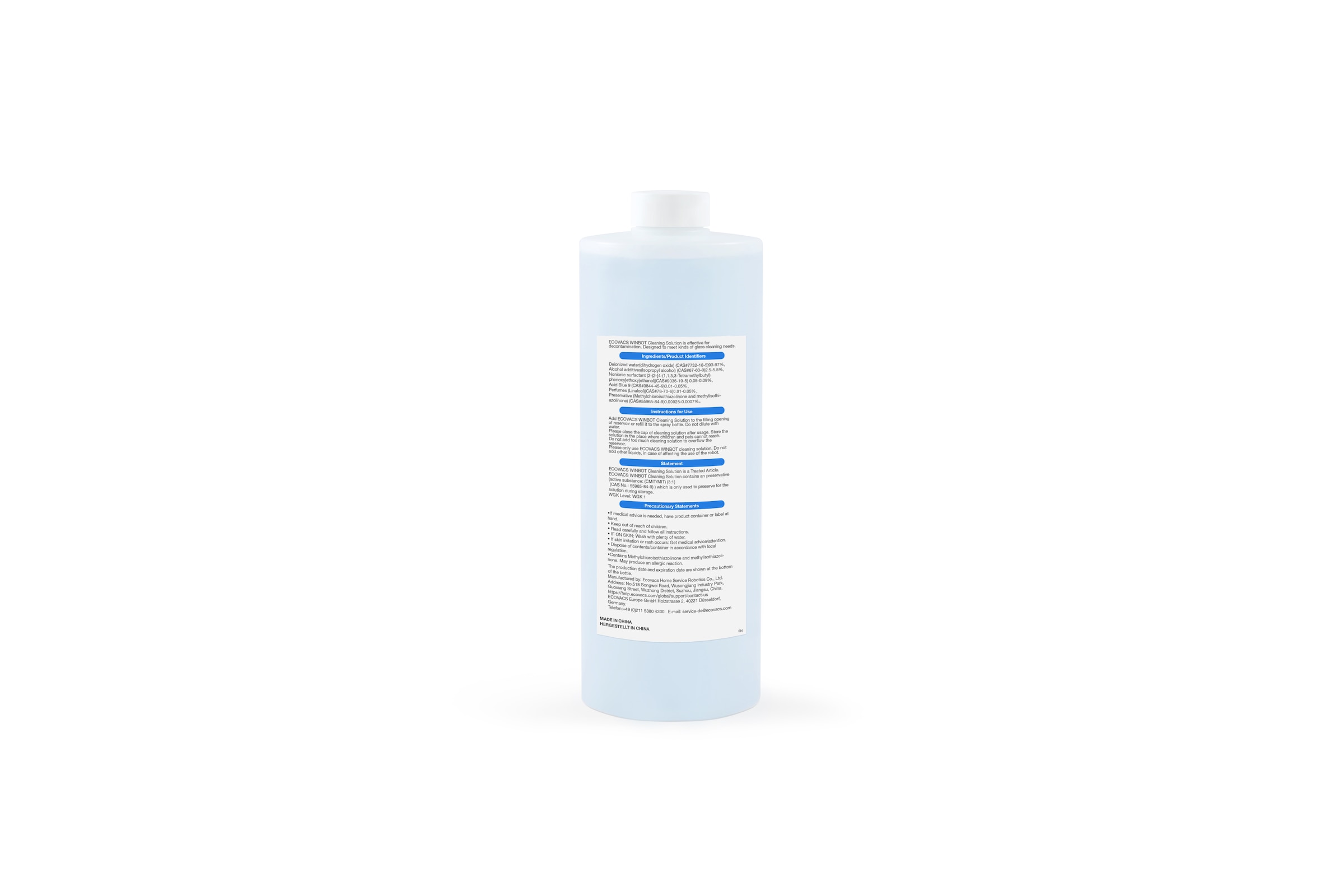 ECOVACS Reinigungskonzentrat »1L WINBOT Cleaning Solution - WSO0100009« Original Ecovacs Produkt