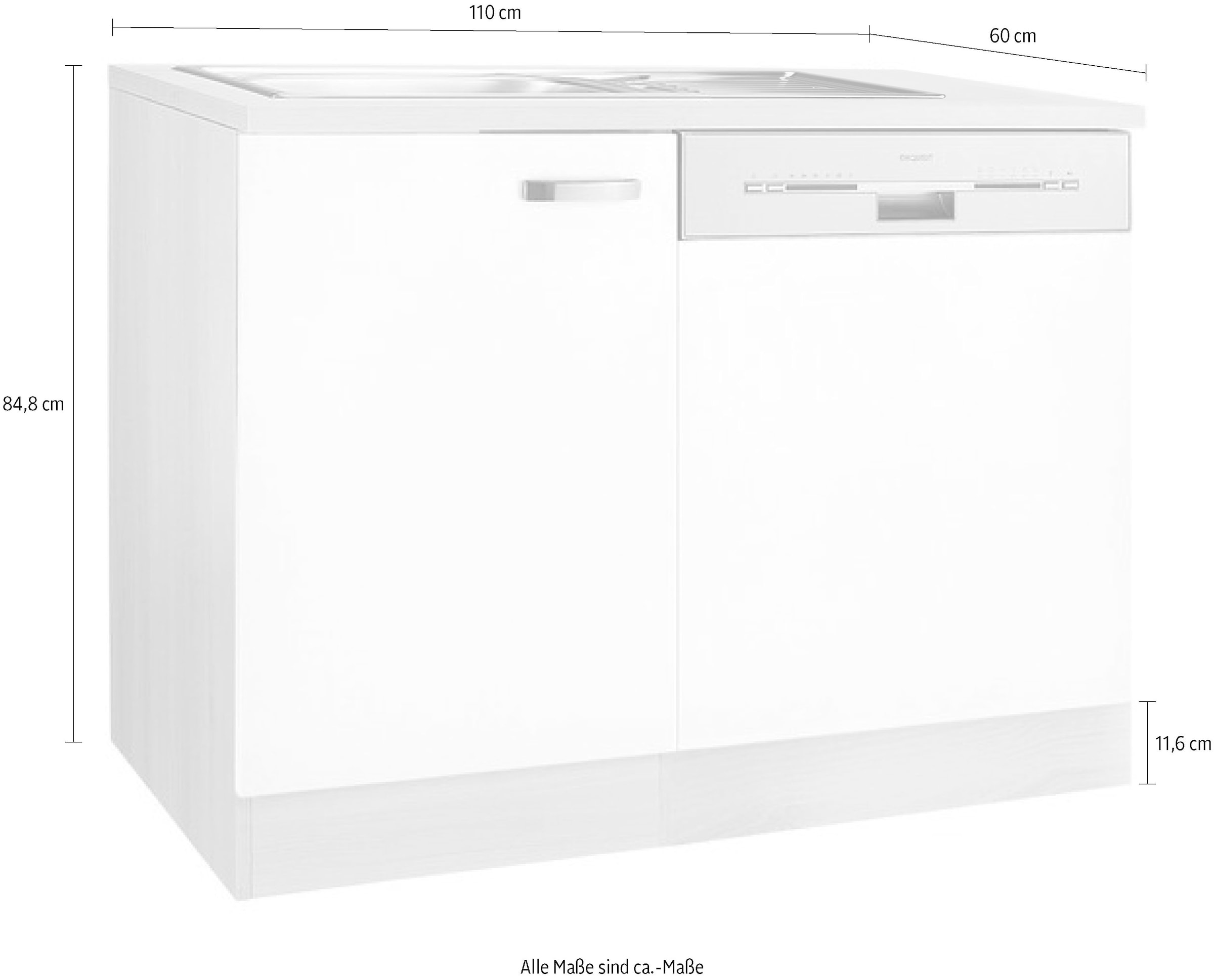 OPTIFIT Spülenschrank »Faro«, mit Tür/Sockel für Geschirrspüler