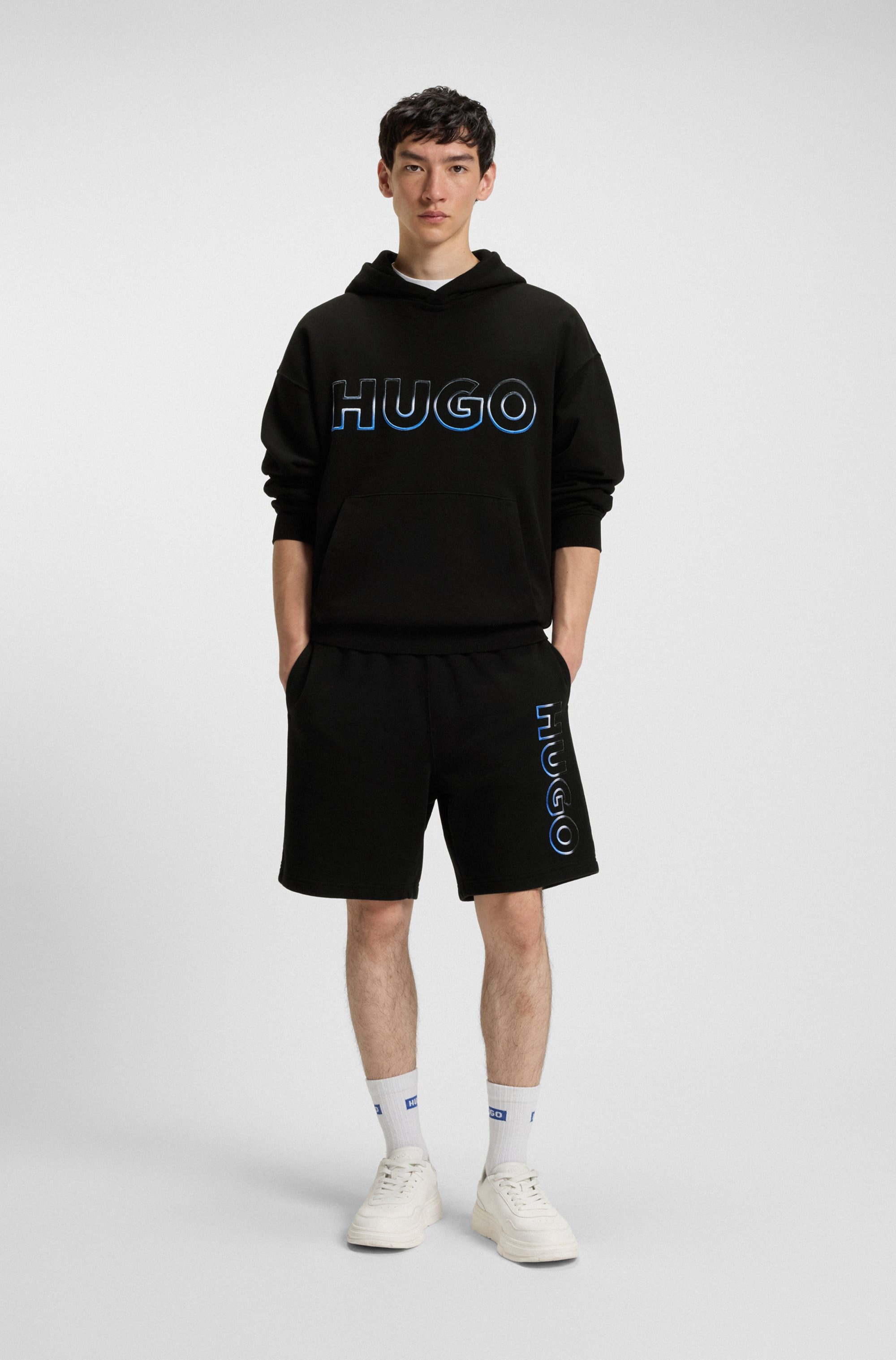 HUGO Blue Sweatshirt »Nogudi«, mit Kapuze, regular fit, reine Baumwolle