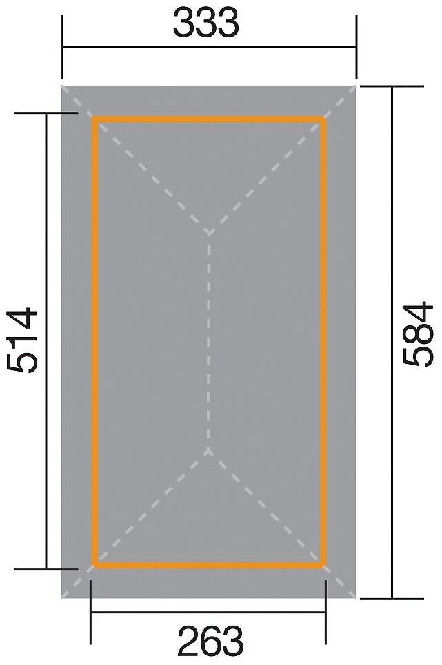 weka Pavillon »Gartenoase 651 B Gr.1«, 19 mm Massivholzdach