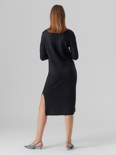 Vero Moda Strickkleid "VMLEFILE LS BOATNECK CALF DRESS NOOS" günstig online kaufen