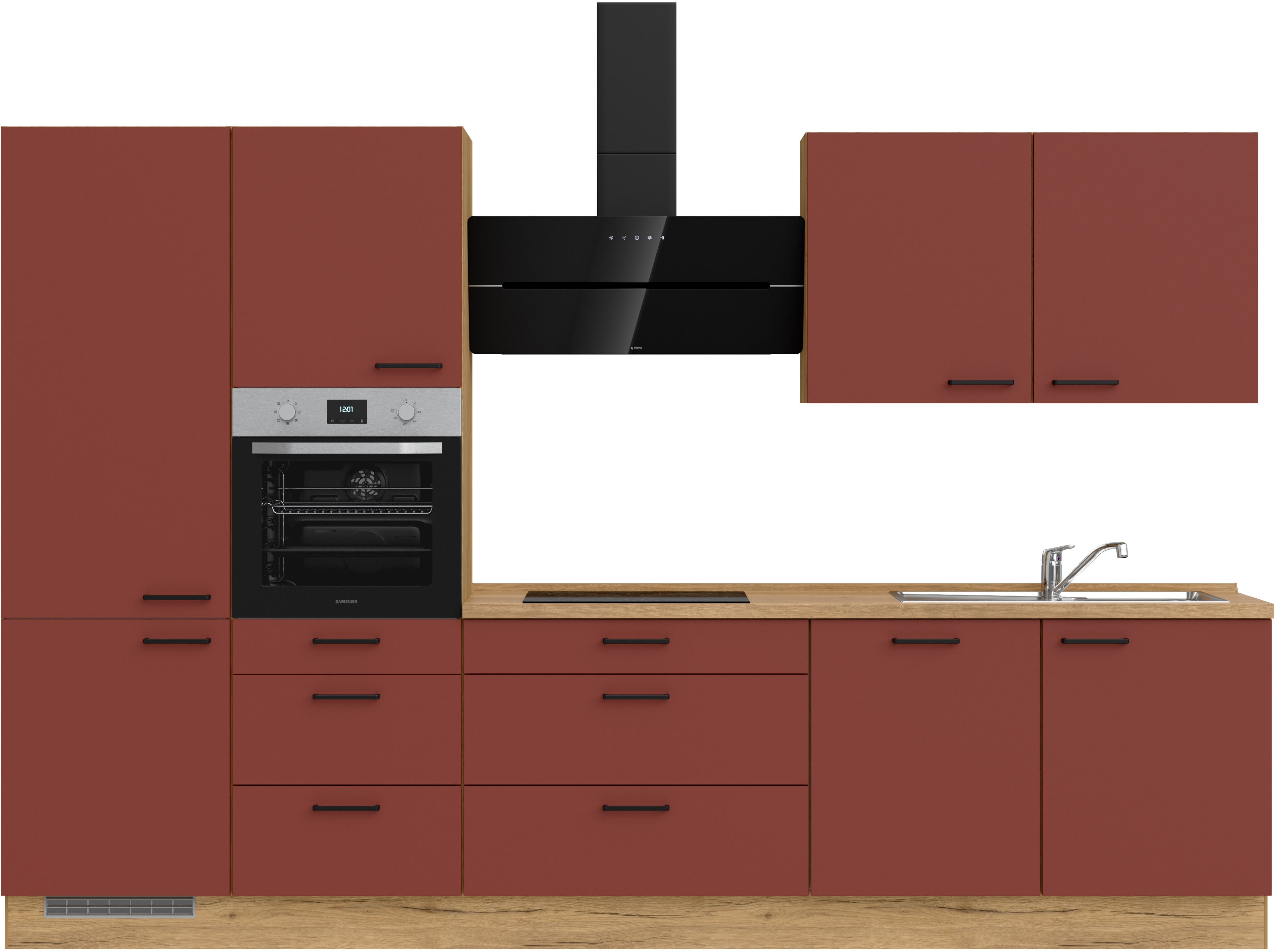 nobilia ""Easytouch II", NEU: individuell anpassbar mit gratis Profi-Beratung" vormontiert, Breite 330 cm, Ausrichtung wählbar, wahlw. mit E-Geräten