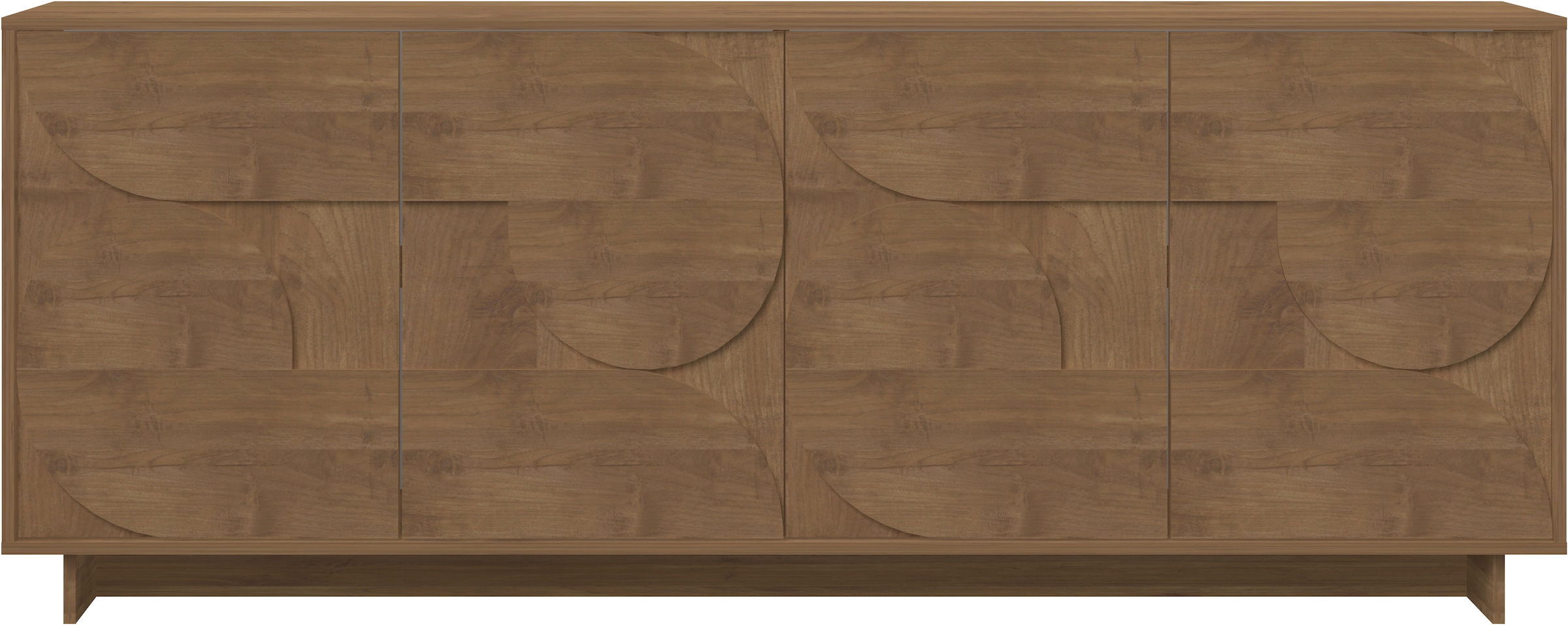 Home affaire Sideboard »Zen, 205 cm breit, 4 Türen, Anrichte, Kommode, Stauraumschrank« Push-to-open, 3D-Fronten, Mercure-Holzstruktur, viel Stauraum