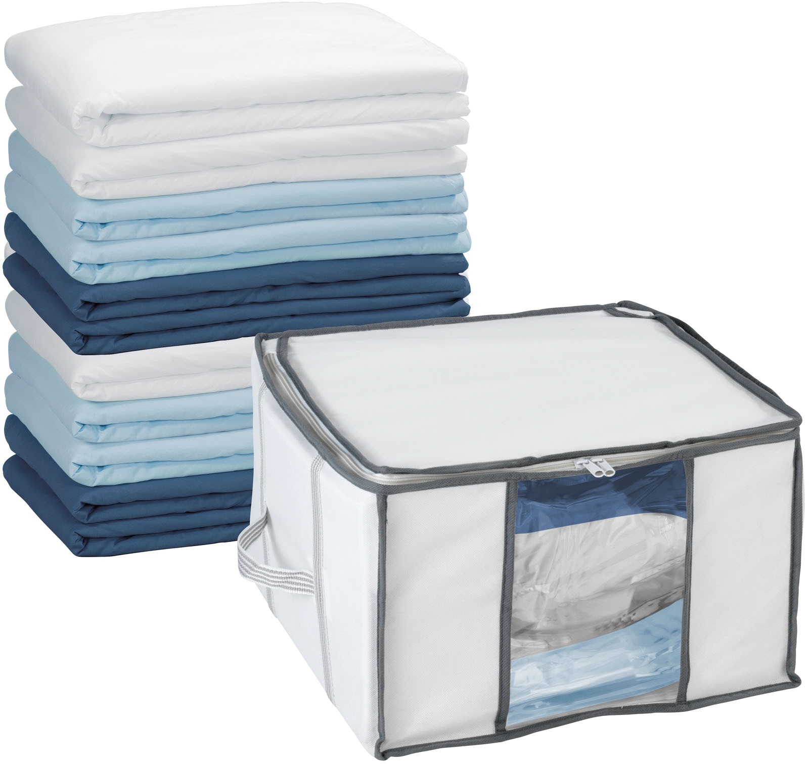 WENKO Unterbettkommode »Vakuum Soft Box S«, integrierte Vakuum-Tasche & Blitzventil, bis zu 75 % Platzersparnis