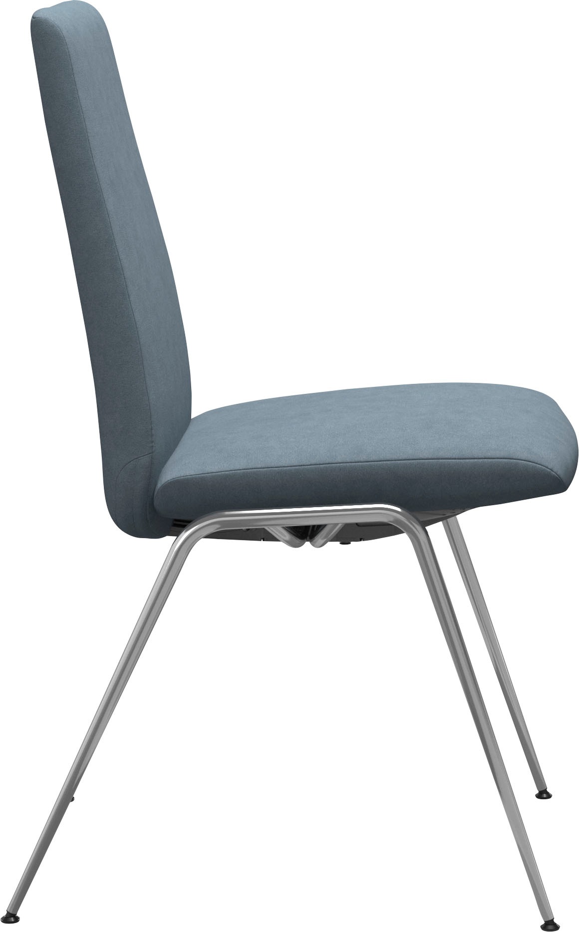 Polsterstuhl STRESSLESS "Laurel", blau (light blau dinamica, chrom glänzend), B:57cm H:92cm T:59cm, Microfaser DINAMICA (88% Polyester, 12% Polyurethan), Stühle, Polsterstuhl, Low Back, Größe M, mit Beinen aus Stahl in Chrom glänzend 3