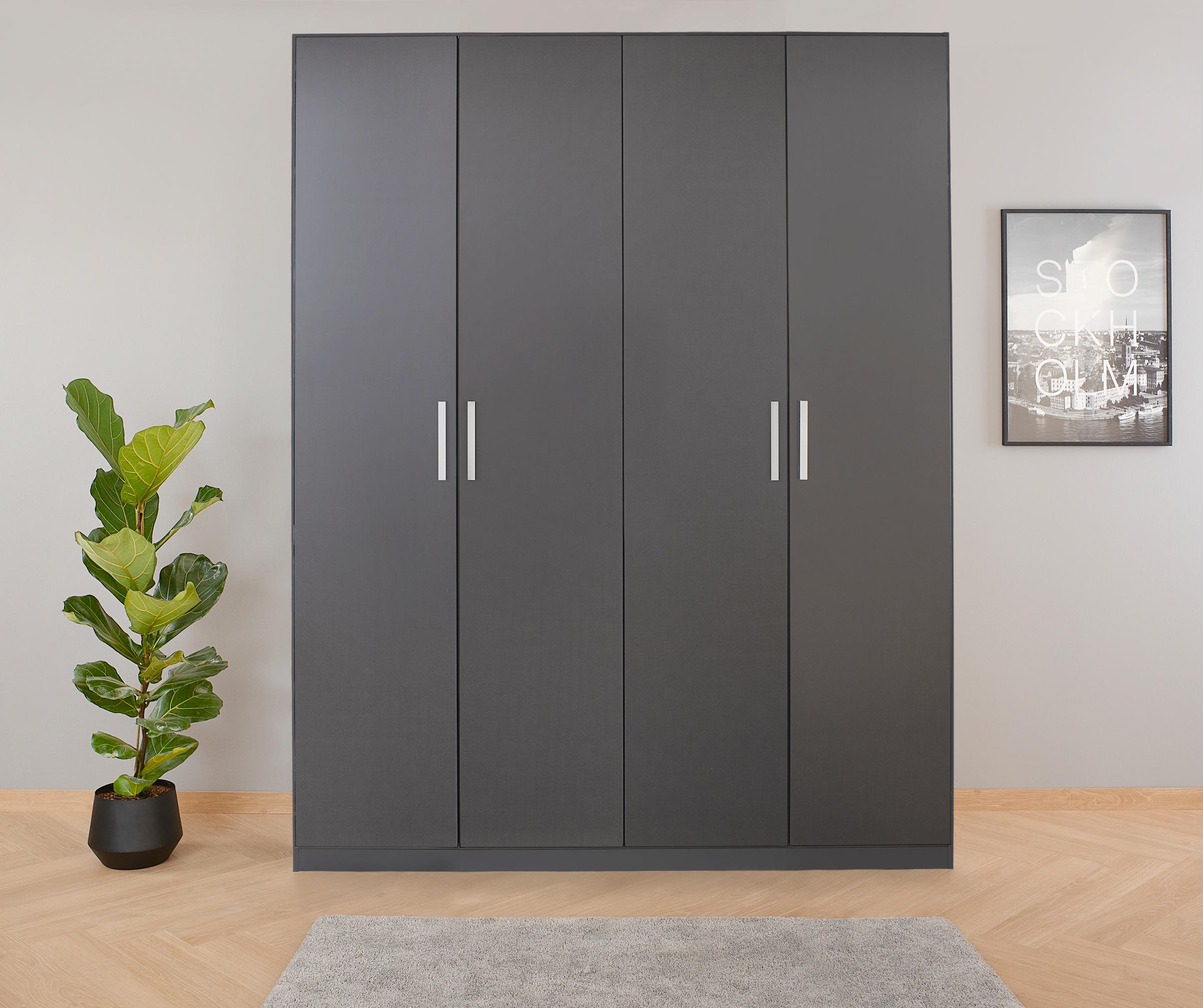 OTTO home "Mehrzweckschrank Aktenschrank Möbel Mietswohnung Schlafzimmer KOLUNA" Breiten 181/226/271/315 cm Höhen 210/229 cm, moderne Dekor-Front, inkl. 2 Innenschubladen sowie extra Einlegeböden MADE IN GERMANY