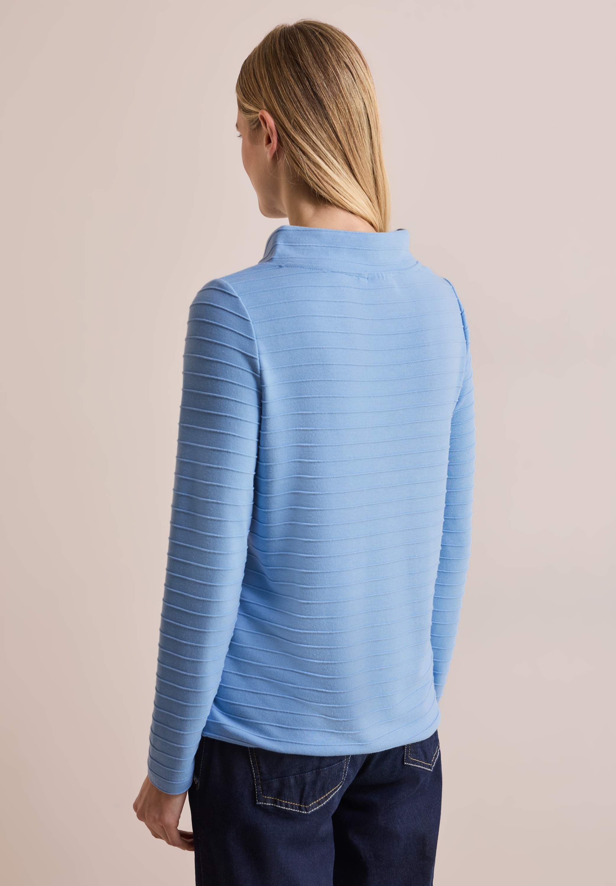 Cecil Langarmshirt, mit Materialmix