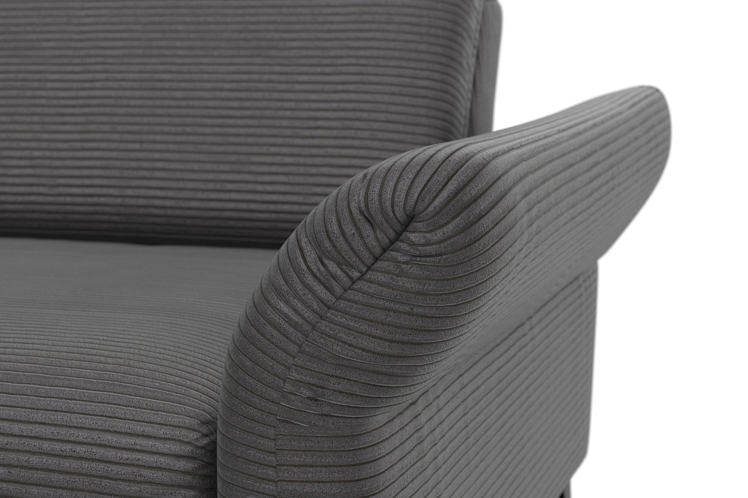 INOSIGN Ecksofa »Coco L-Form«, Sitztiefen-, Arm- und Kopfteilverstellung, Cord-Bezug, Fußhöhe 15 cm