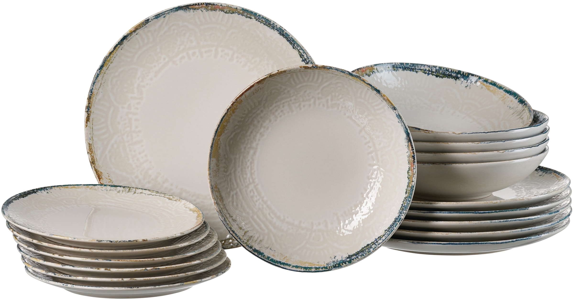 Ritzenhoff & Breker Tafelservice "Alfonso" Teller Set, aus Steinzeug für 6 günstig online kaufen