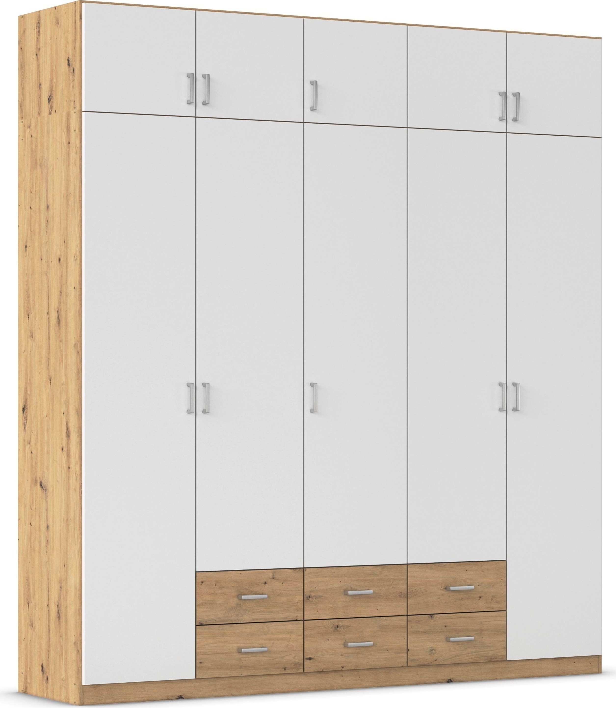 rauch "Schrank Garderobe Wäscheschrank GAMMA in 4 Breiten 91-226 cm" 3 verschiedene Ausstattungen BASIC/CLASSIC/PREMIUM (inkl. SOFT-CLOSE), mit Schubladen und Schrankaufsatz, schlichtes Design MADE IN GERMANY