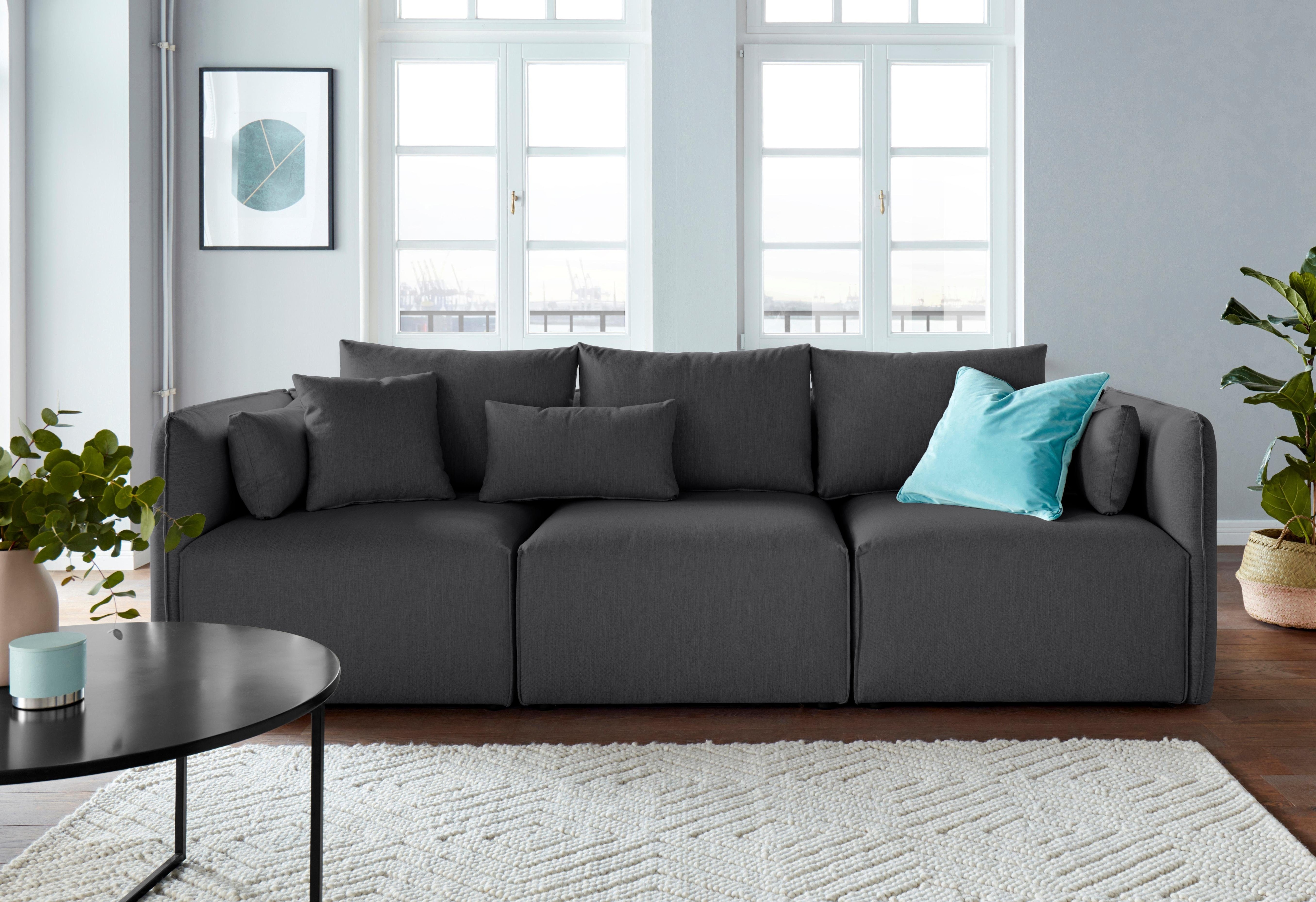 OTTO home 3-Sitzer "Nöre" 3 Teile, in vielen Bezugsqualitäten und Farben s. auch "Nöre"