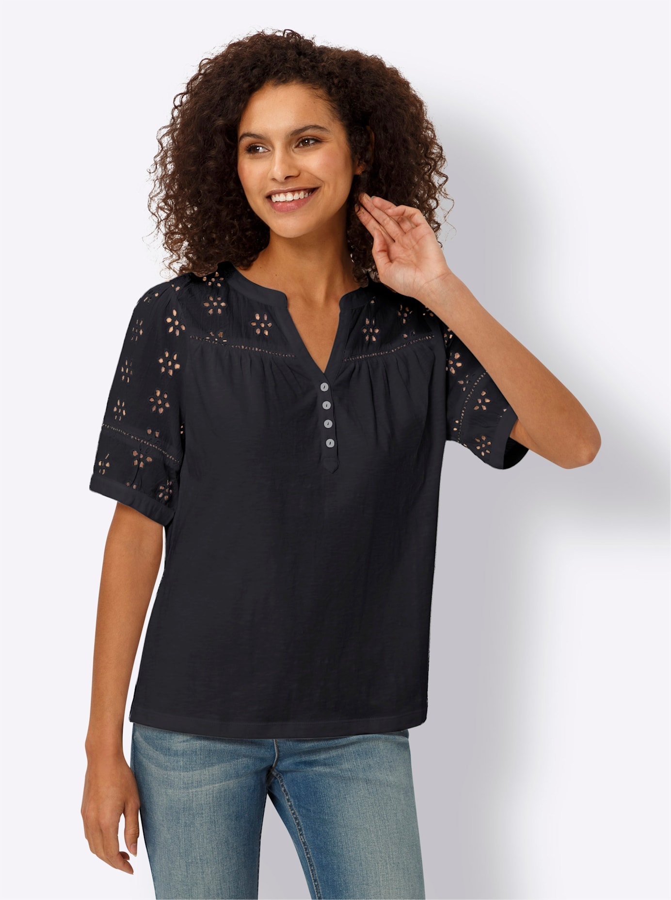 heine Spitzenshirt »Blusenshirt«, (1 tlg.)
