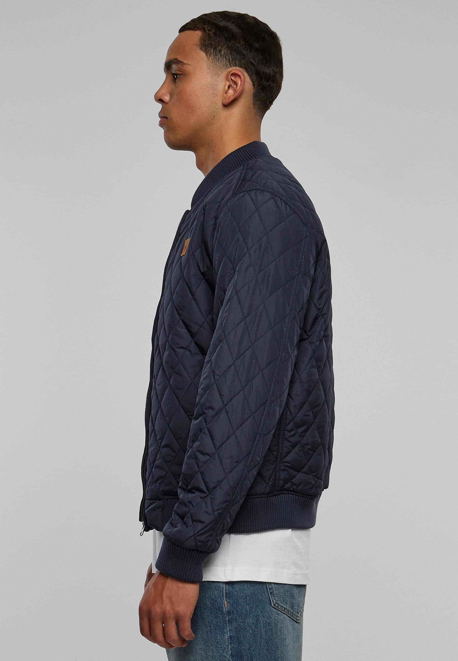 URBAN CLASSICS Allwetterjacke »Urban Classics Herren Diamond Quilt Jacket«, (1 St.), ohne Kapuze
