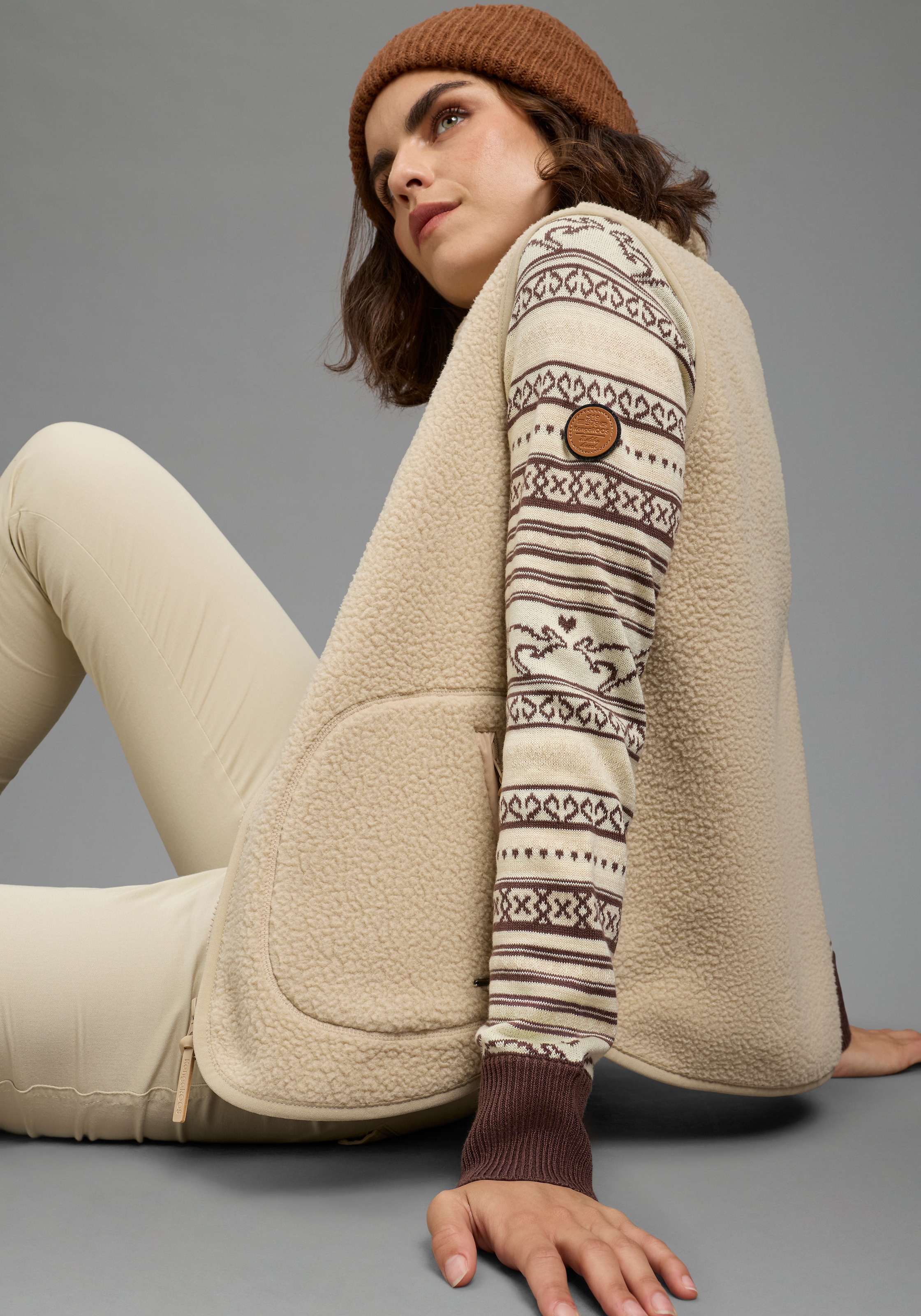 KangaROOS Norwegerpullover mit Rippstrickbündchen