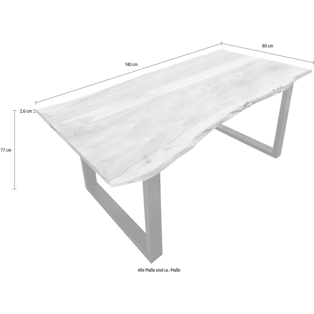 SIT Esstisch »Tops&Tables«, mit Tischplatte aus Akazie mit Baumkante wie gewachsen