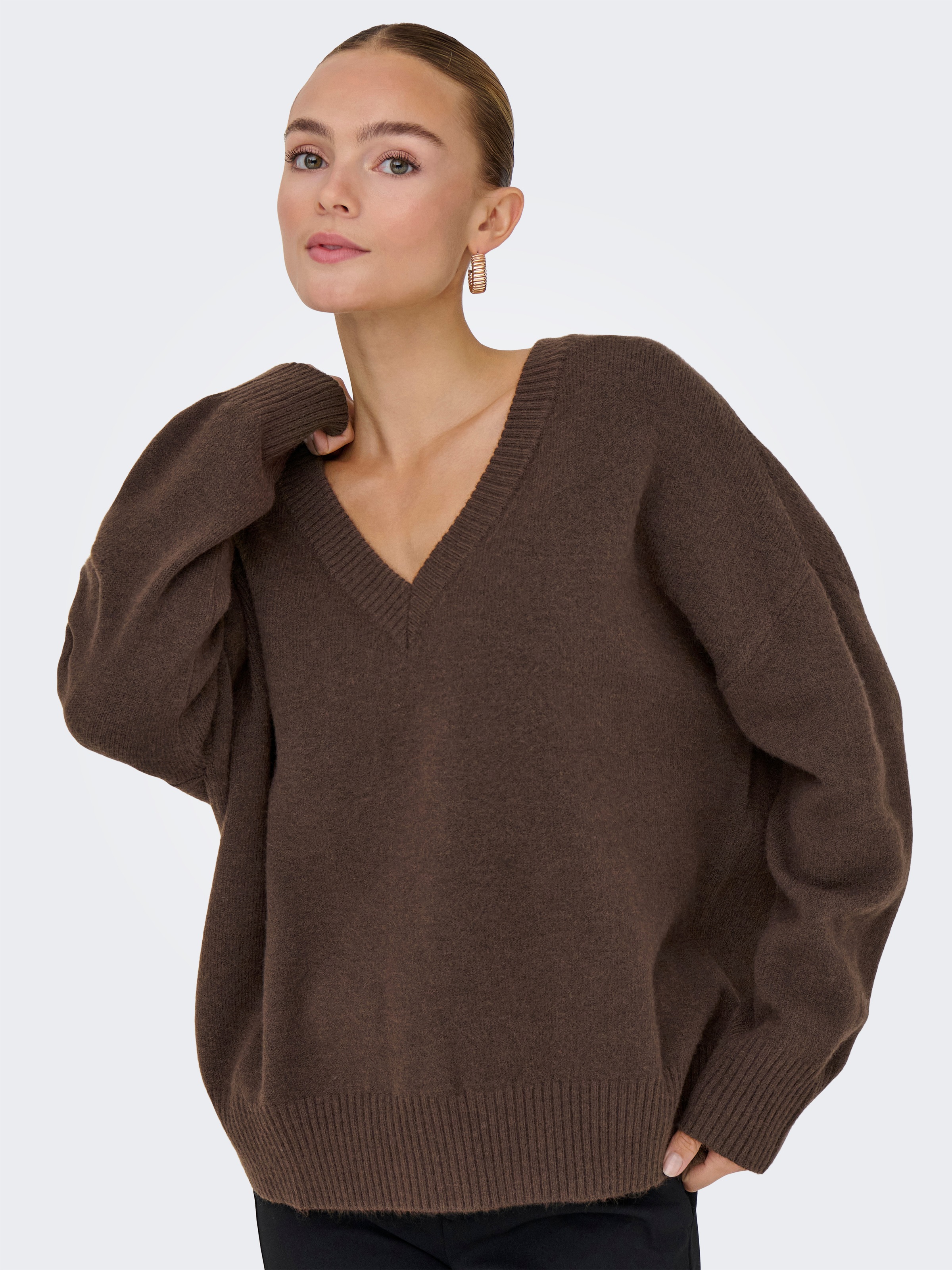 ONLY V-Ausschnitt-Pullover "ONLMARI LS LOOSE V-NECK KNT" günstig online kaufen