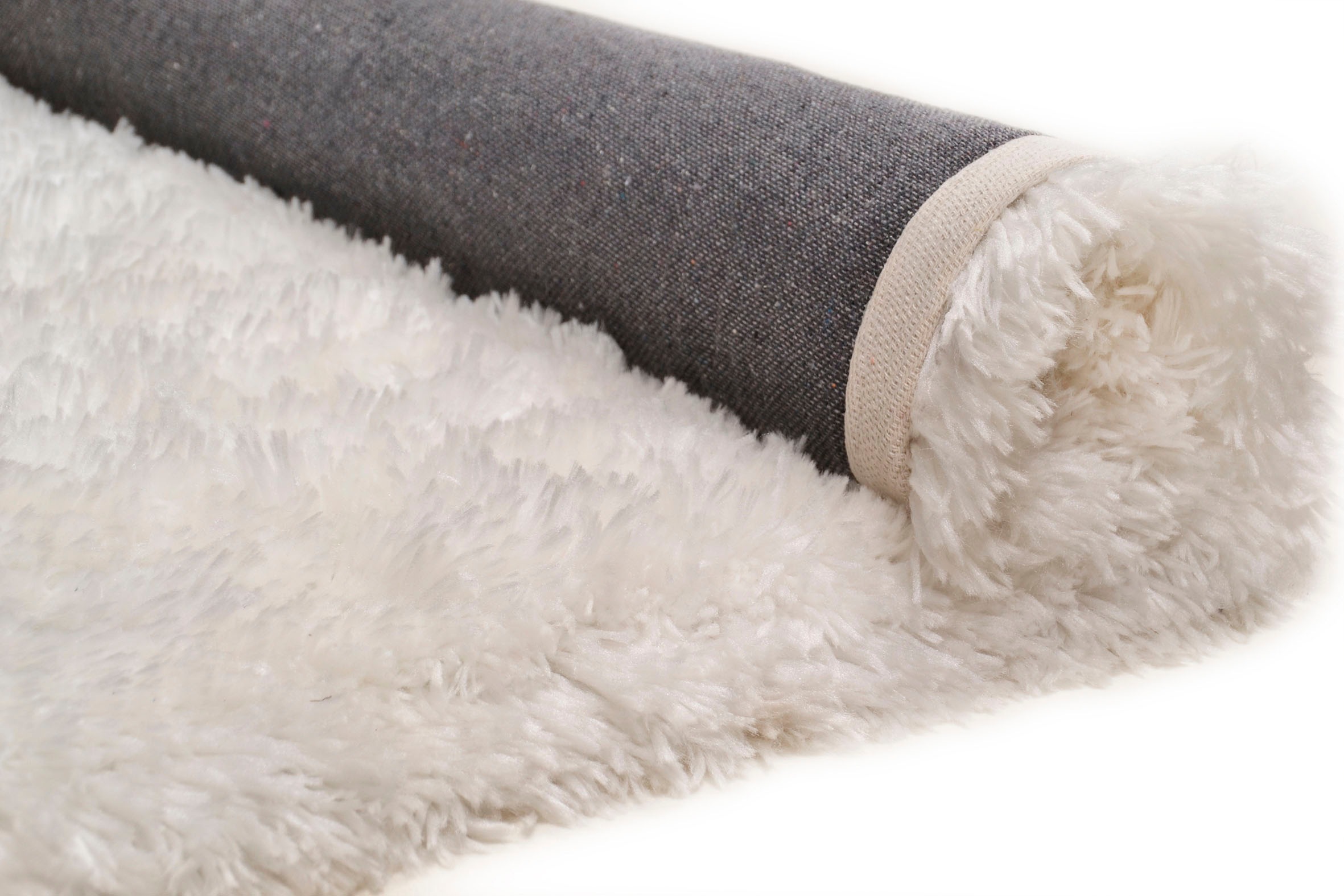 Hochflor-Teppich TOM TAILOR HOME "Flocatic" Gr. 1, weiß, B:60cm H:60mm L:90cm, Kunstfaser, Teppiche, super weich und flauschig, ideal im Wohnzimmer & Schlafzimmer 3
