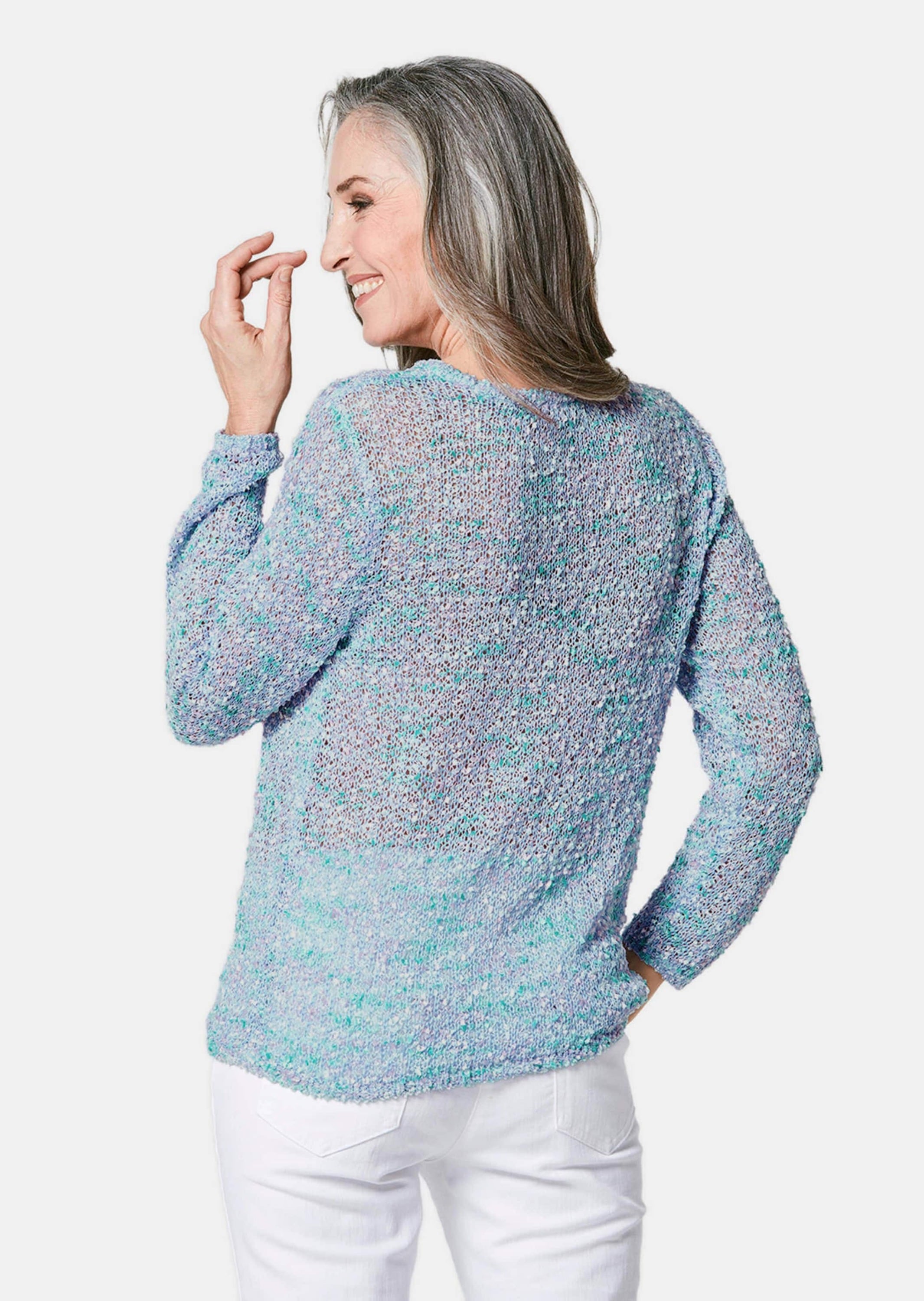 GOLDNER Strickpullover »Pullover Effektvoller locker gestrickter Bändchengarnpullover«