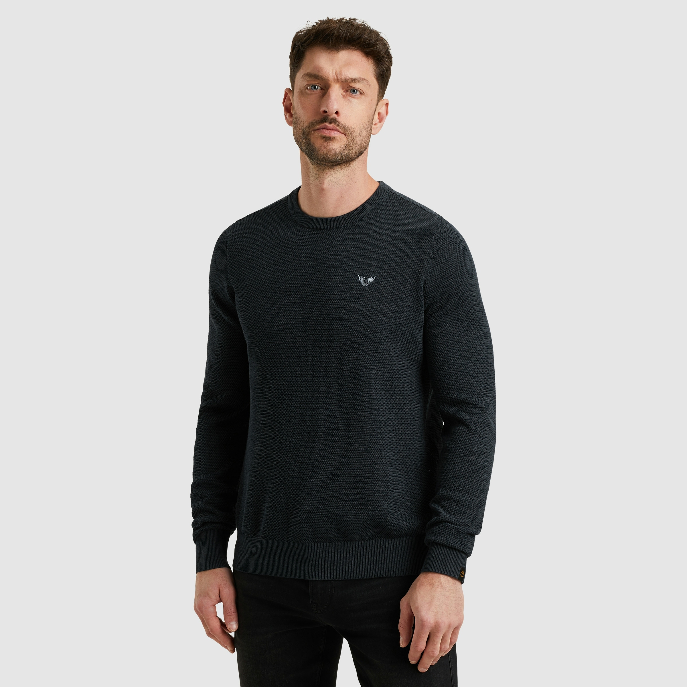 PME LEGEND Rundhalspullover, mit Logo Stickerei günstig online kaufen