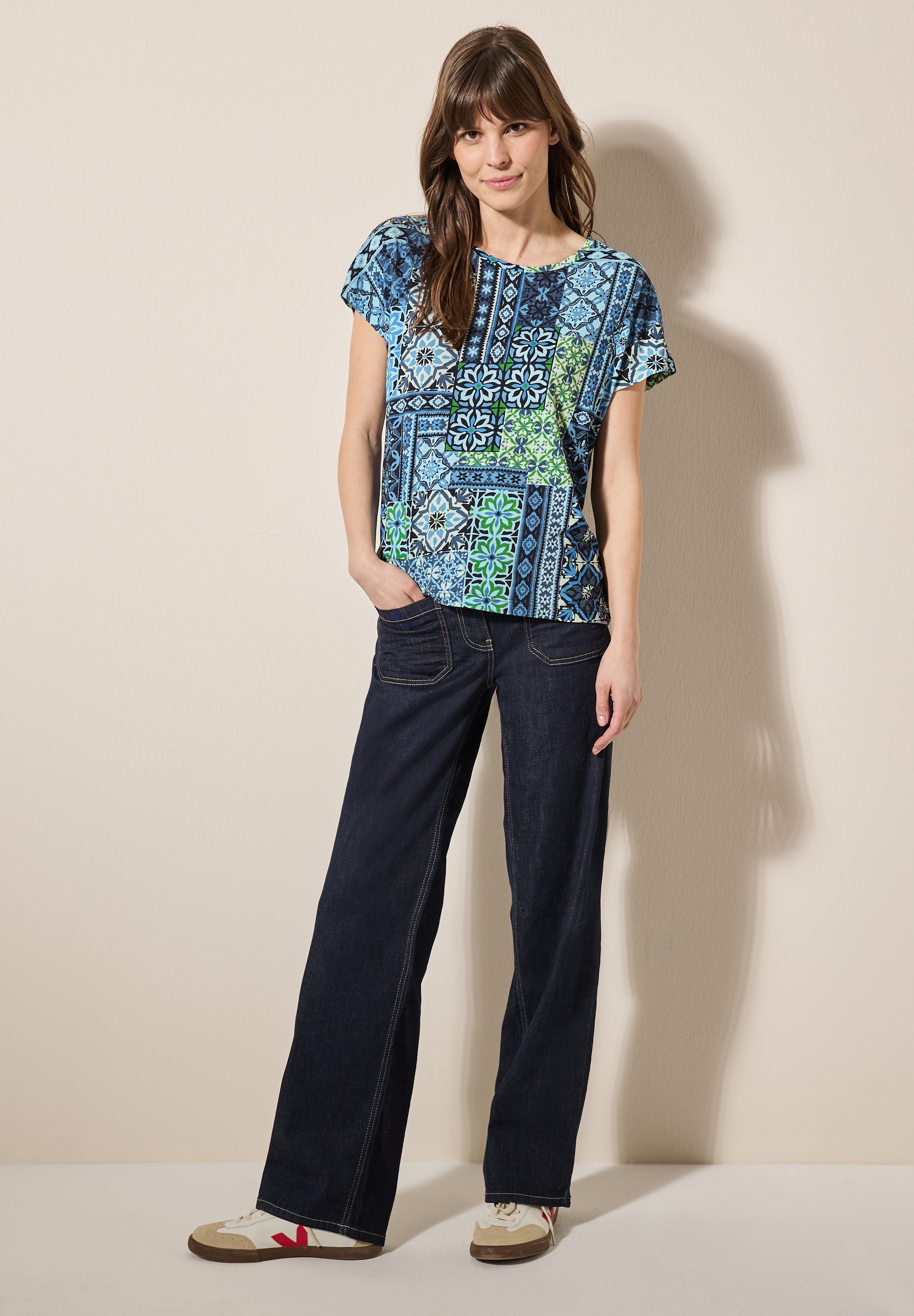 Thumbnail - Cecil Print-Shirt, im soften Baumwoll-Mix