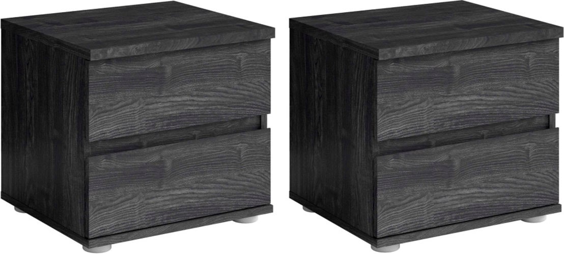 Home affaire Nachttisch »PRESSAC Nachtkommode mit 2 Schubladen, Set 2 Stücke« Set, zwei Stücke,  Set, 2 St., zwei Stücke, Nachtschränke, Maße B/T/H: 46,4/40,8/42,5cm
