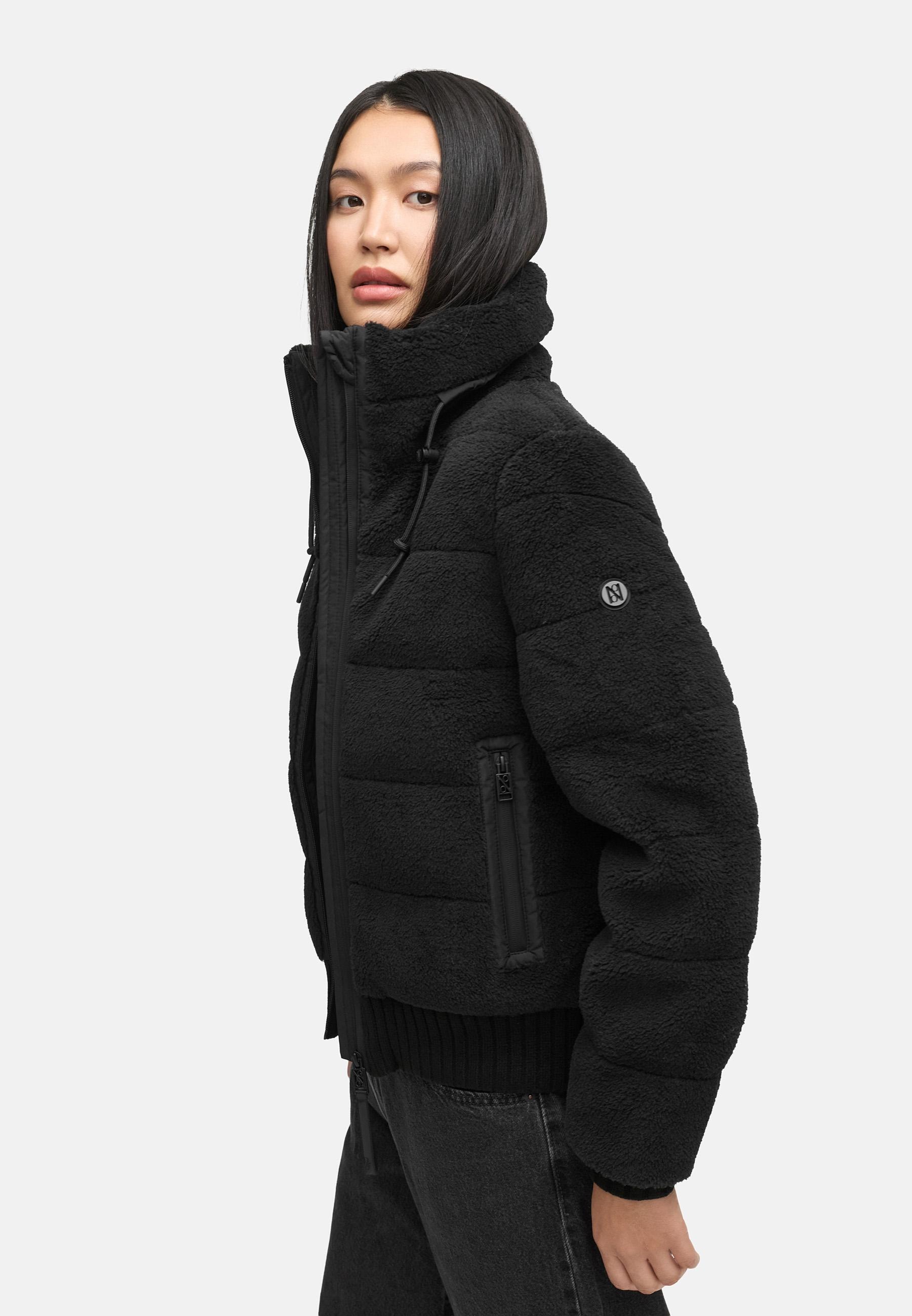 Navahoo Plüschjacke »Schneepuder 14«, warme Damen Teddyjacke für den Winter